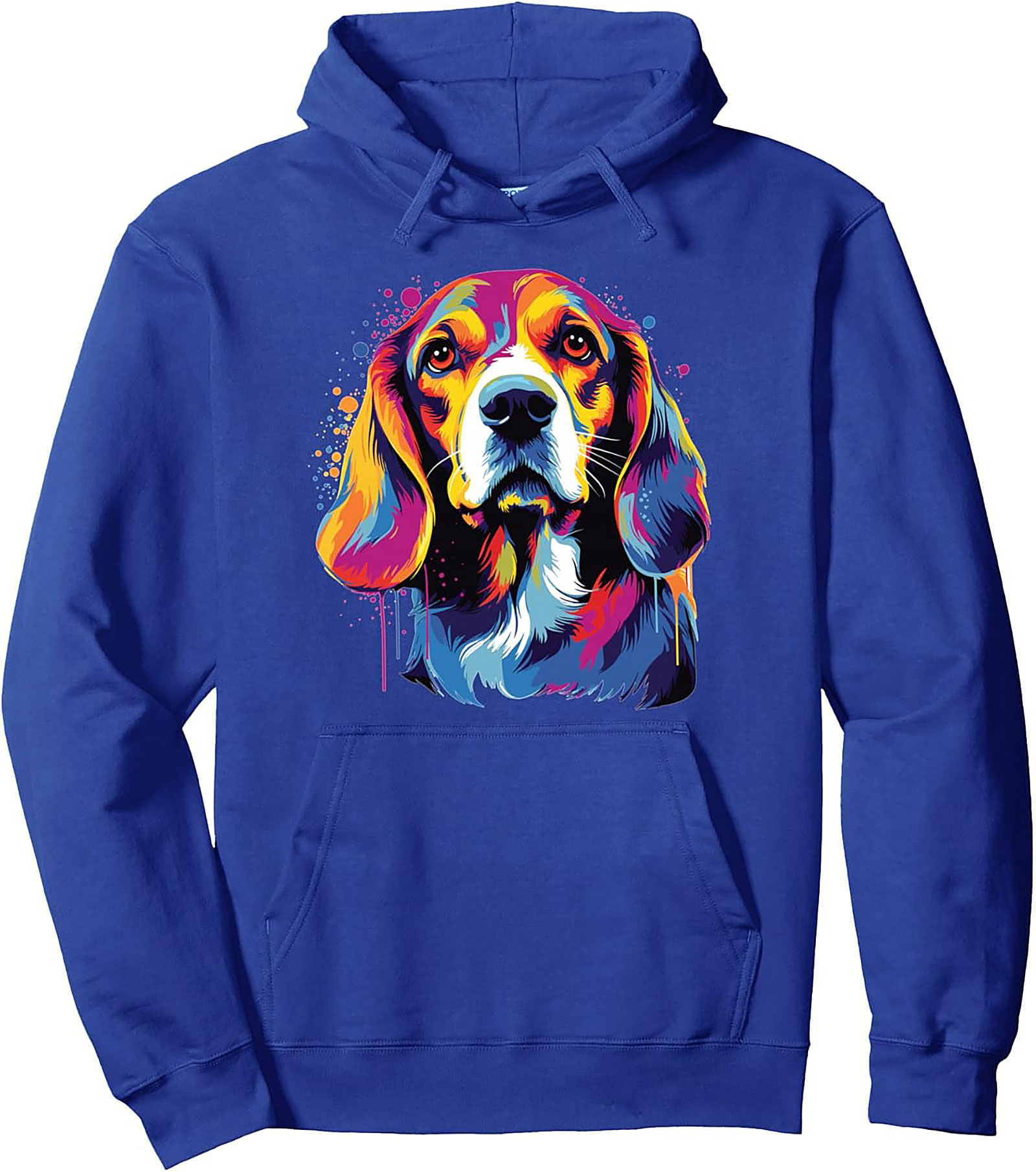 Psychedelic Pop Art Beagle Pullover Hoodie