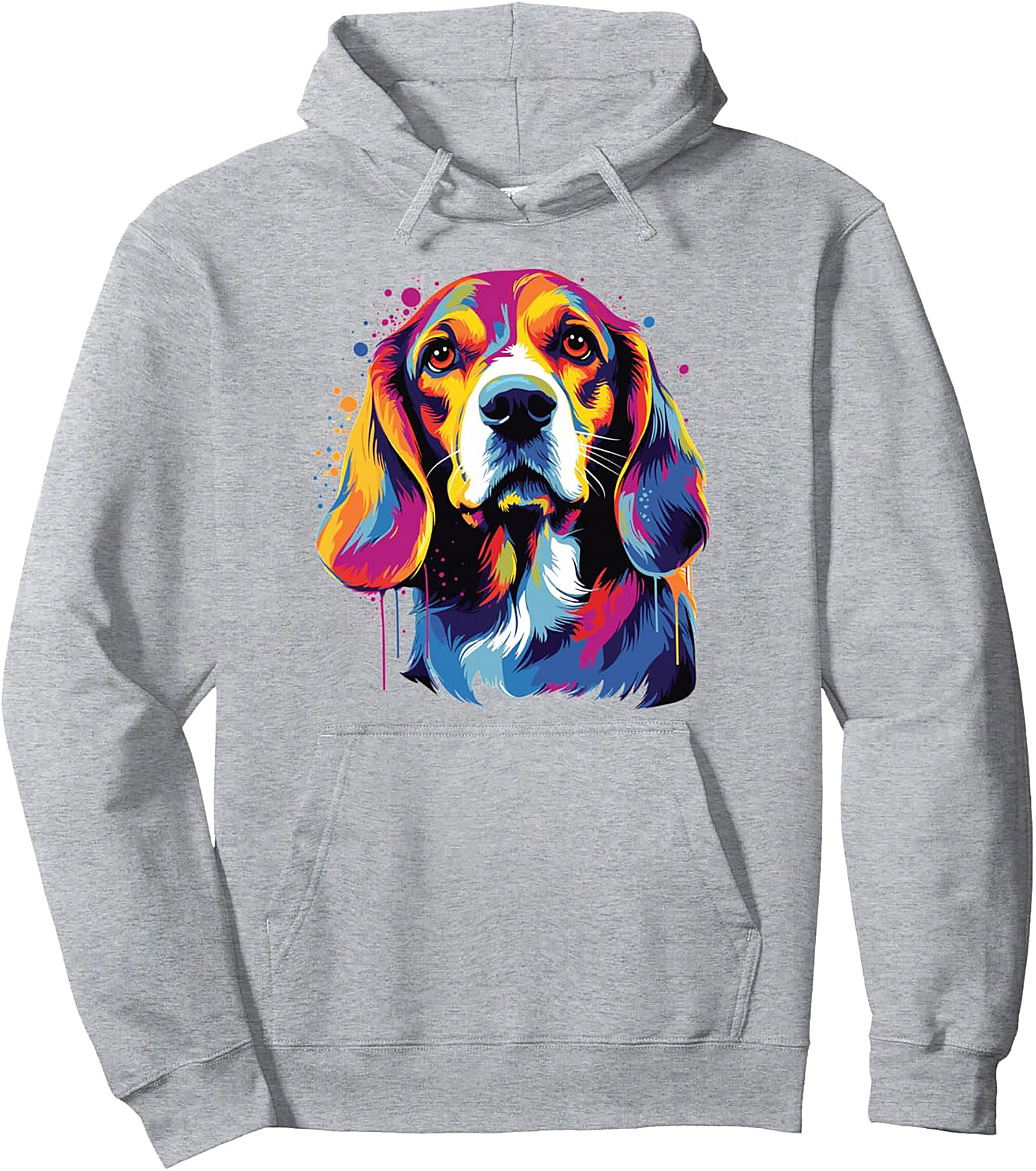 Psychedelic Pop Art Beagle Pullover Hoodie