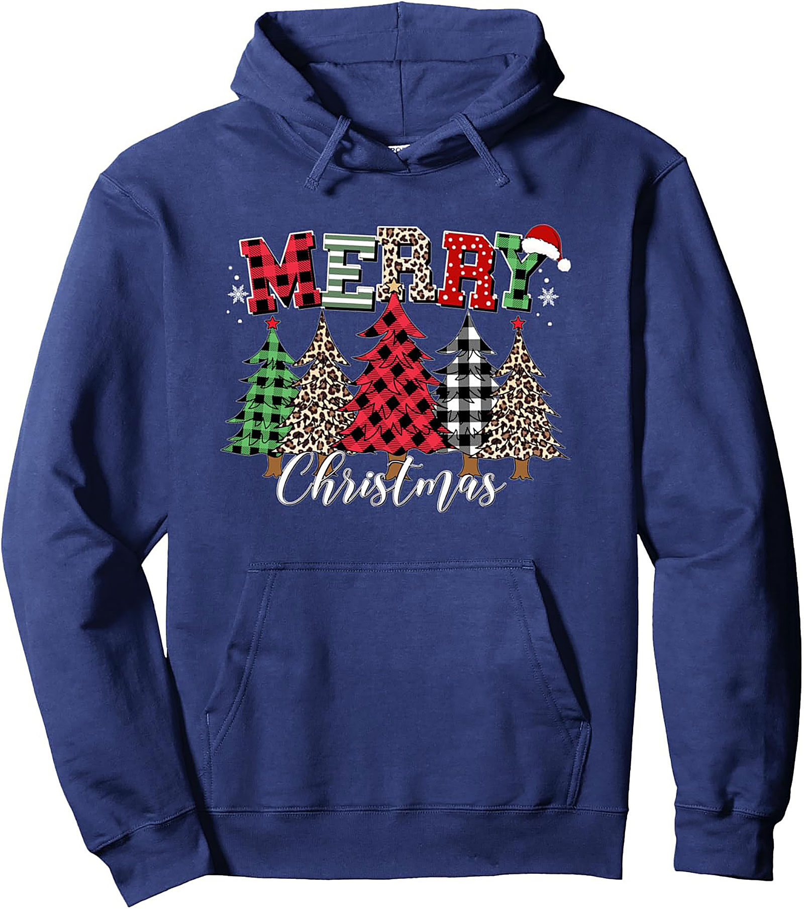 Buffalo Plaid Christmas Trees Pullover Hoodie Cozy Gift