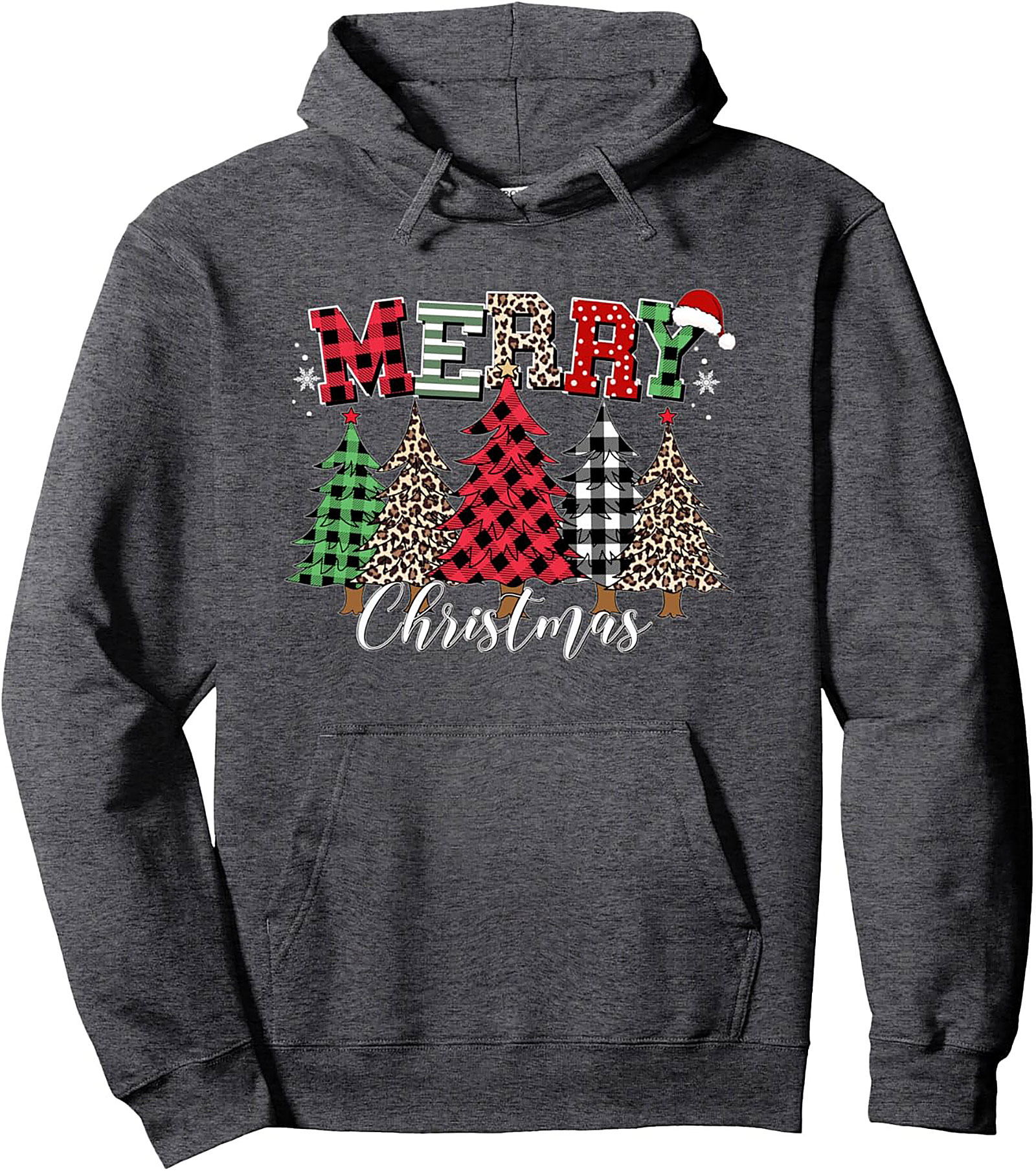 Buffalo Plaid Christmas Trees Pullover Hoodie Cozy Gift