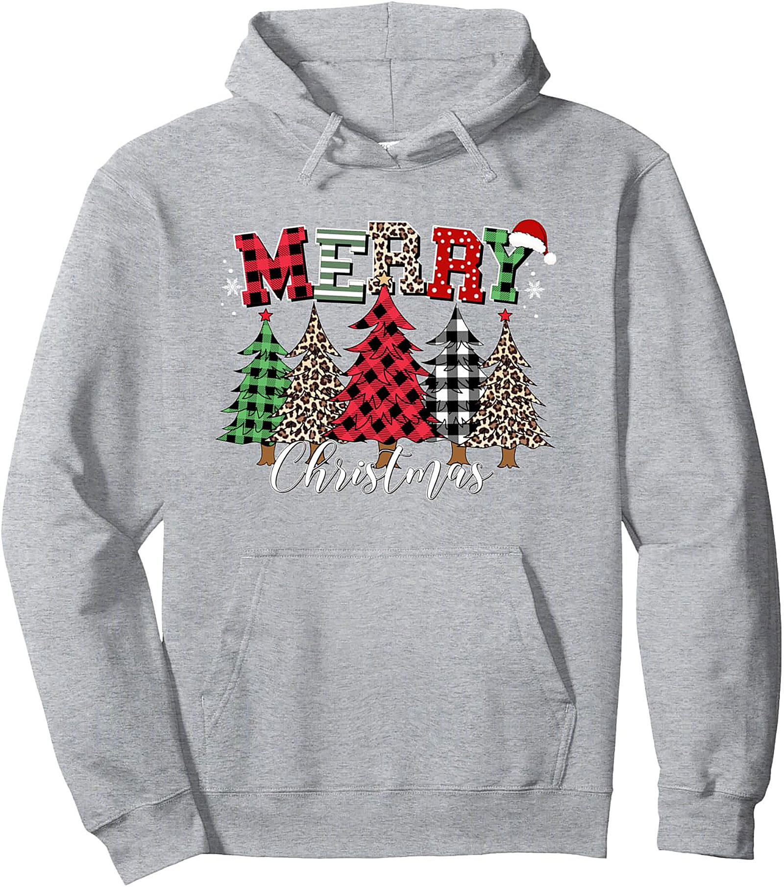 Buffalo Plaid Christmas Trees Pullover Hoodie Cozy Gift
