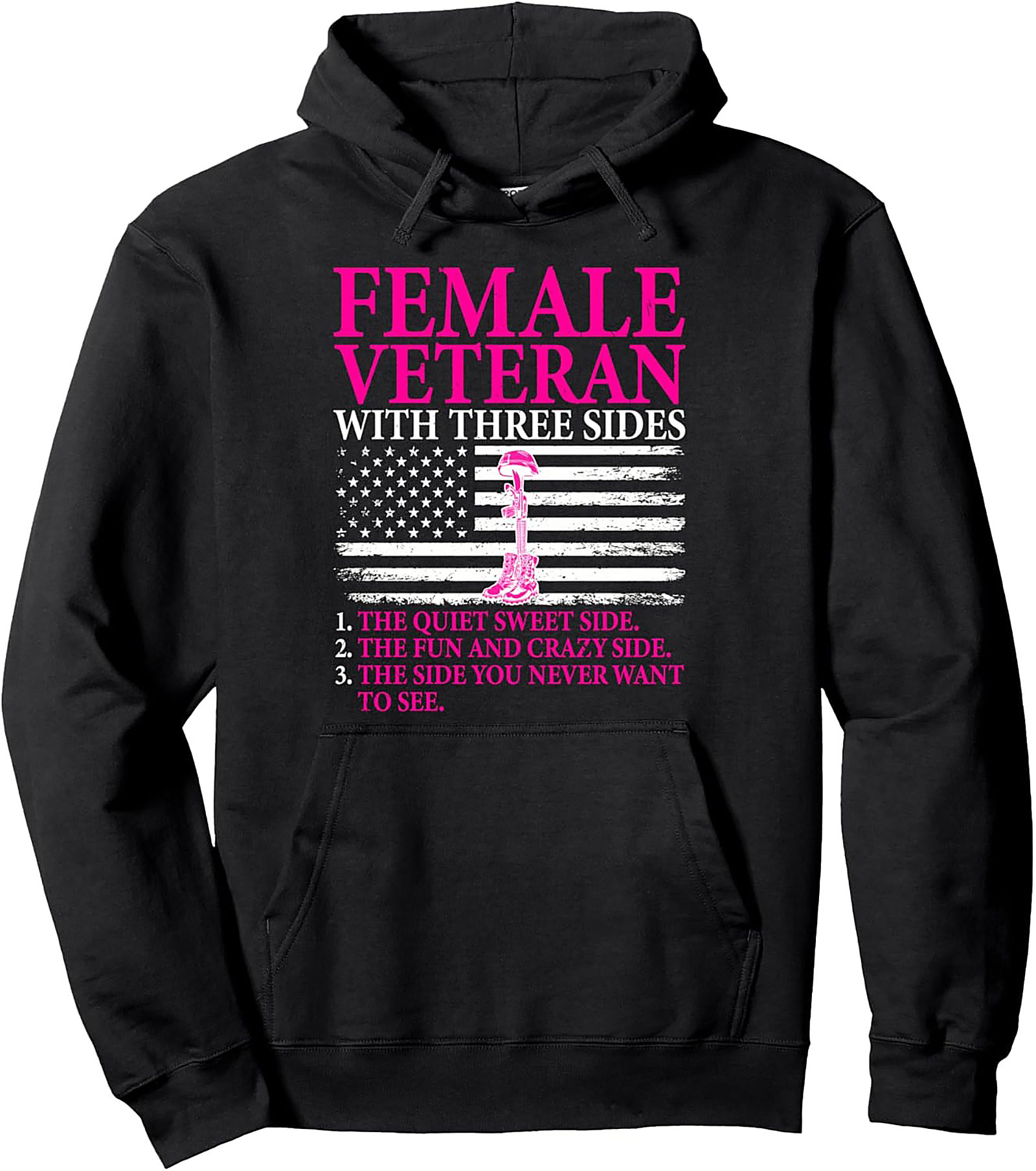 Female Veteran Graphic Hoodie | Military Pride Pullover Gift