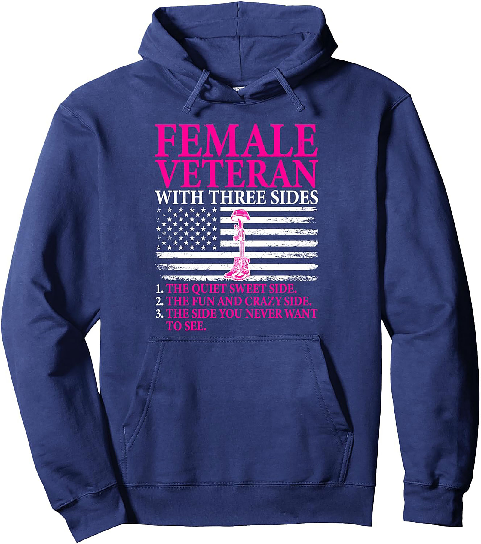 Female Veteran Graphic Hoodie | Military Pride Pullover Gift