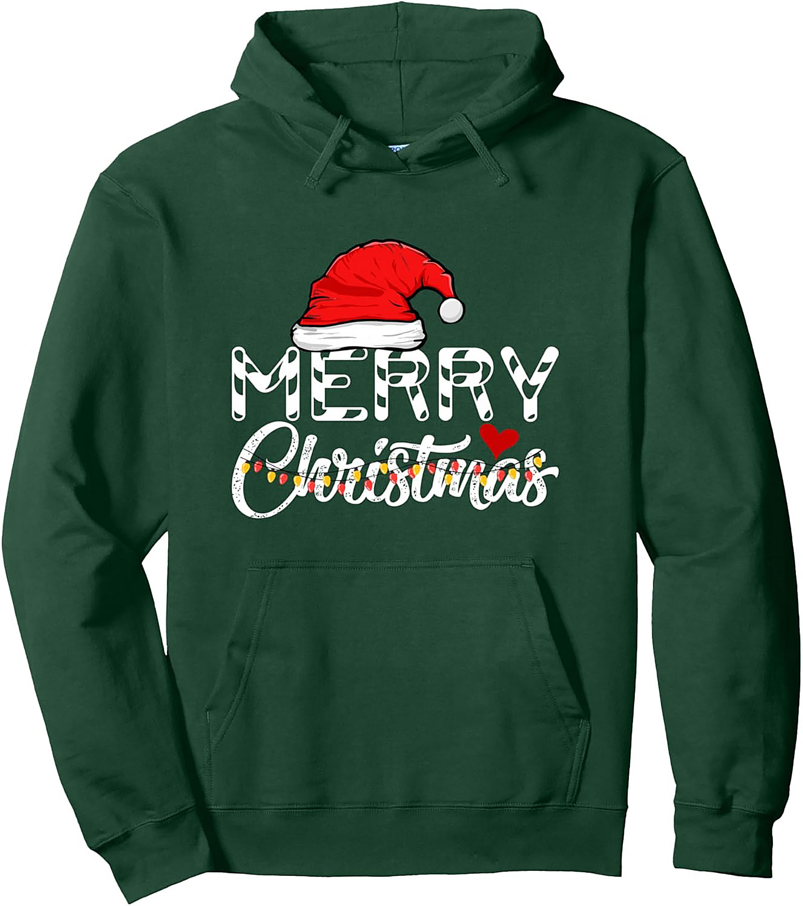 Cow Print Merry Christmas Pullover Hoodie