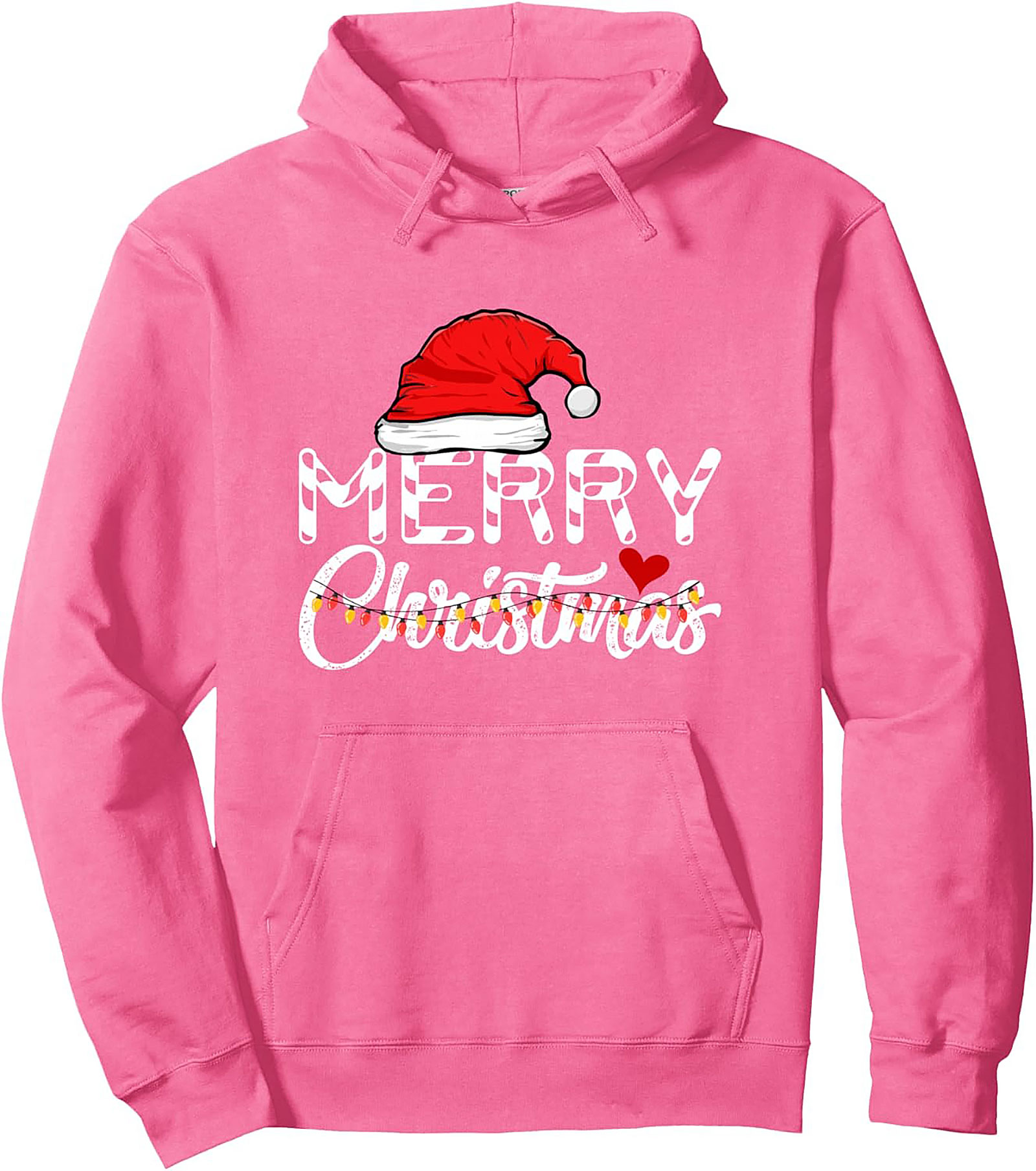 Cow Print Merry Christmas Pullover Hoodie