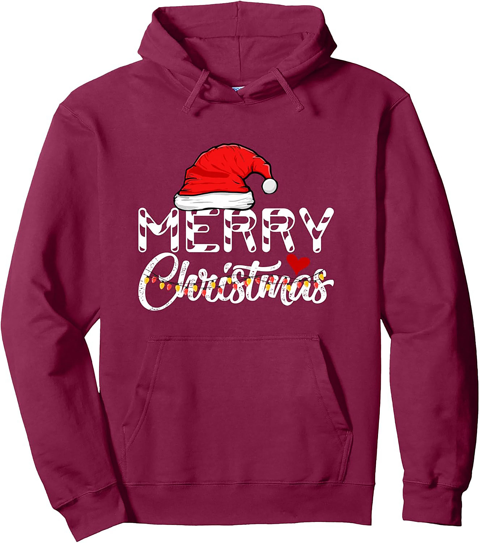Cow Print Merry Christmas Pullover Hoodie