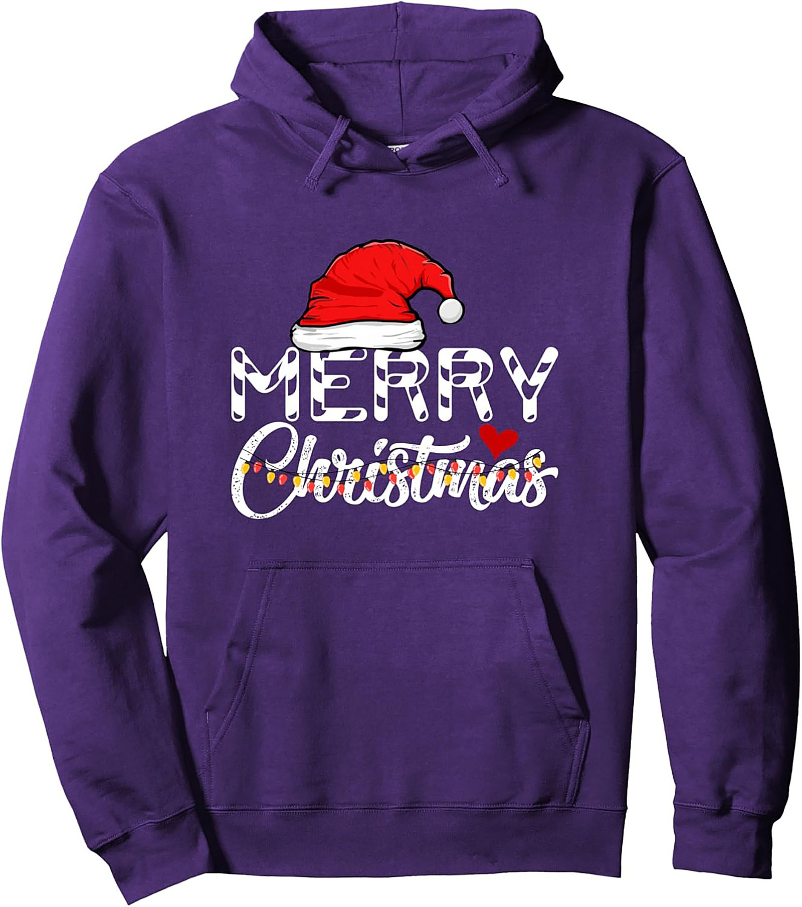 Cow Print Merry Christmas Pullover Hoodie