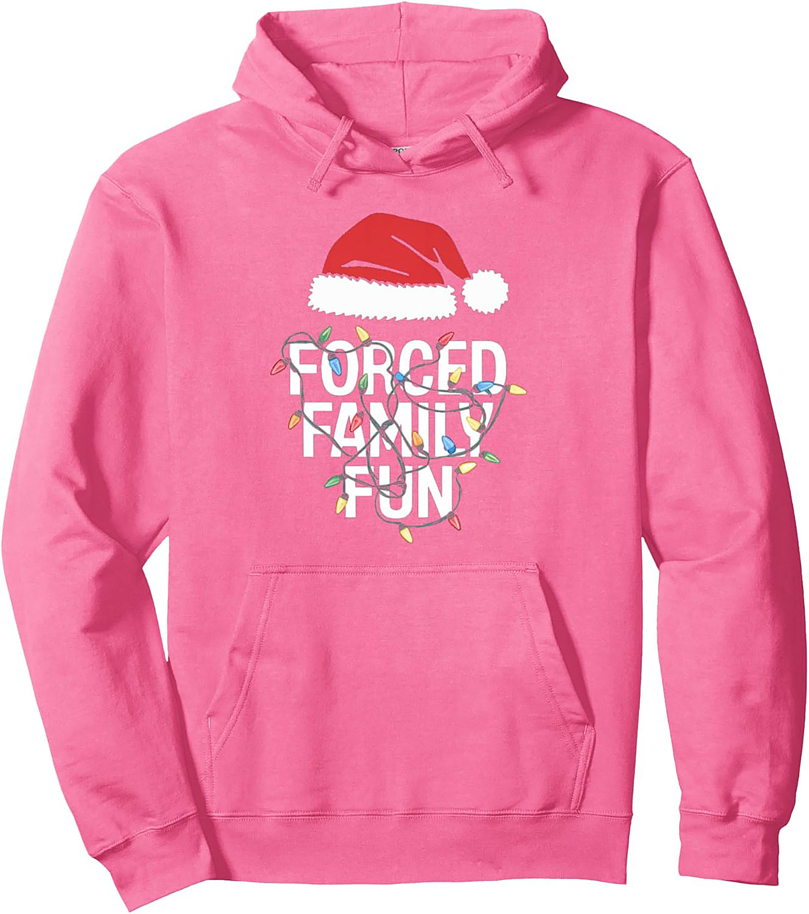 Forced Family Fun Graphic Hoodie Funny Christmas Pullover