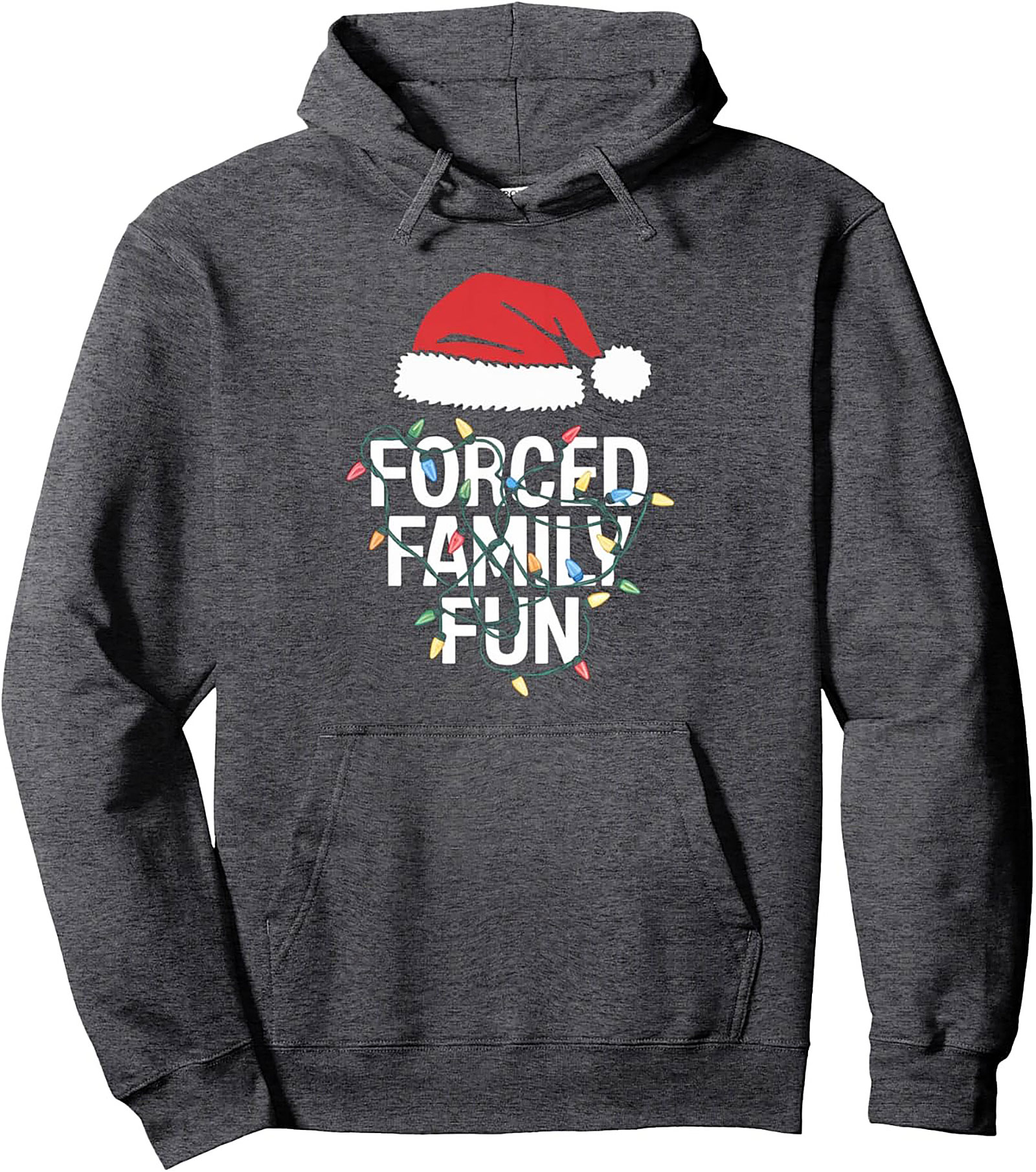 Forced Family Fun Graphic Hoodie Funny Christmas Pullover