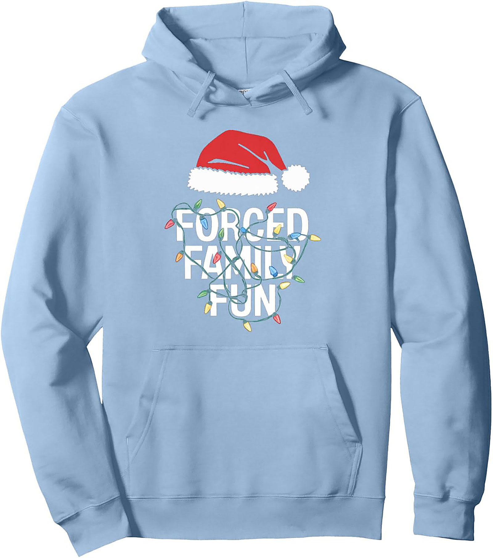 Forced Family Fun Graphic Hoodie Funny Christmas Pullover