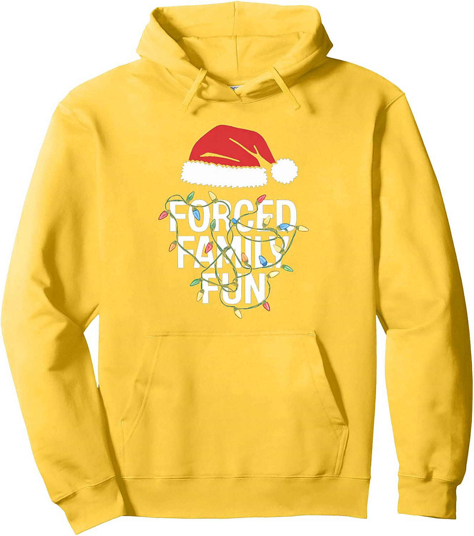 Forced Family Fun Graphic Hoodie Funny Christmas Pullover