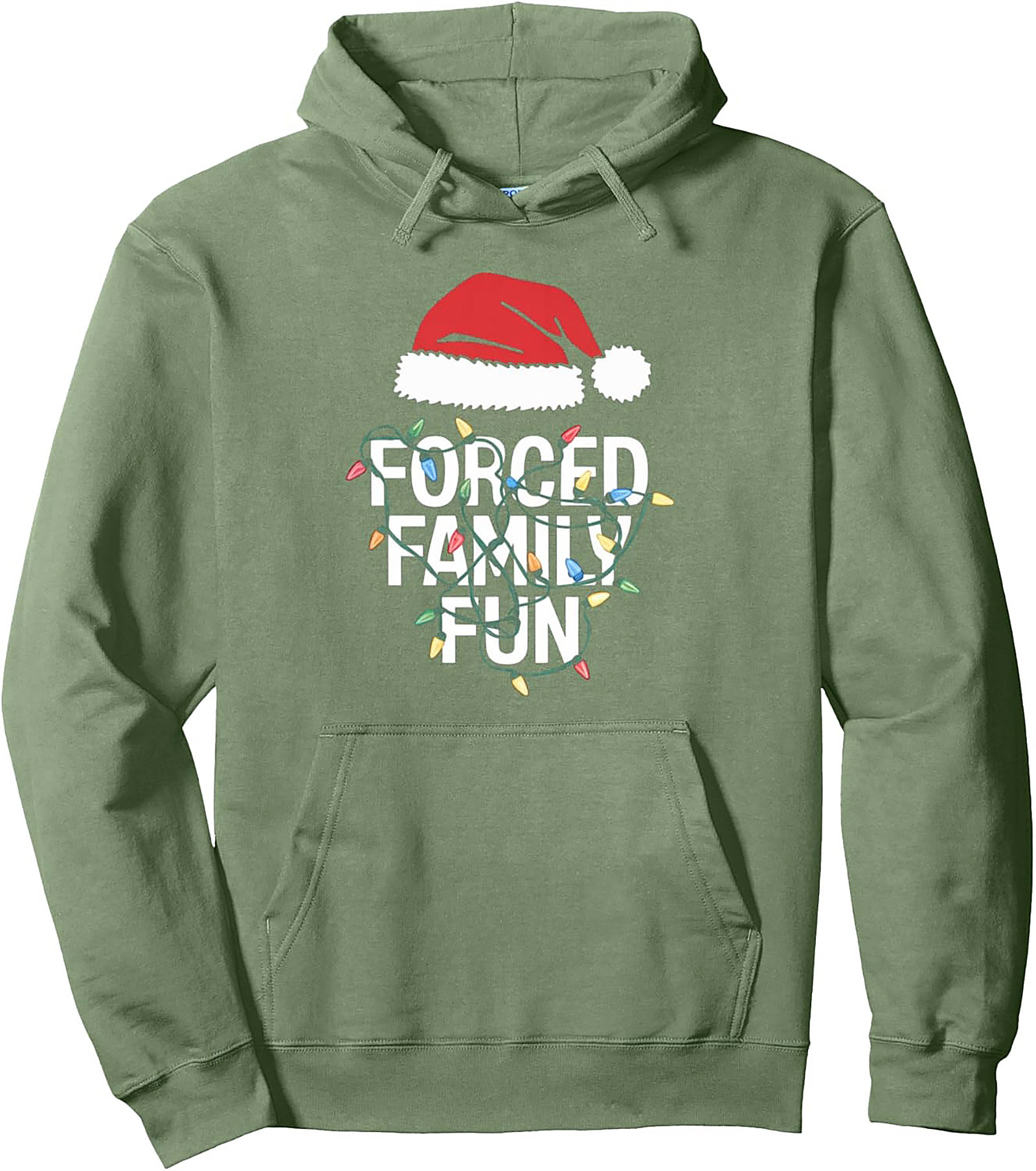 Forced Family Fun Graphic Hoodie Funny Christmas Pullover