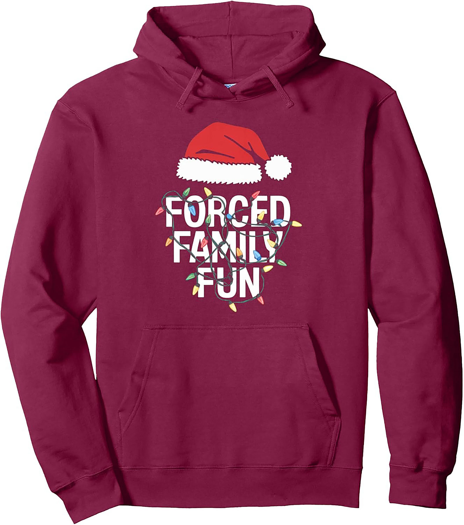 Forced Family Fun Graphic Hoodie Funny Christmas Pullover