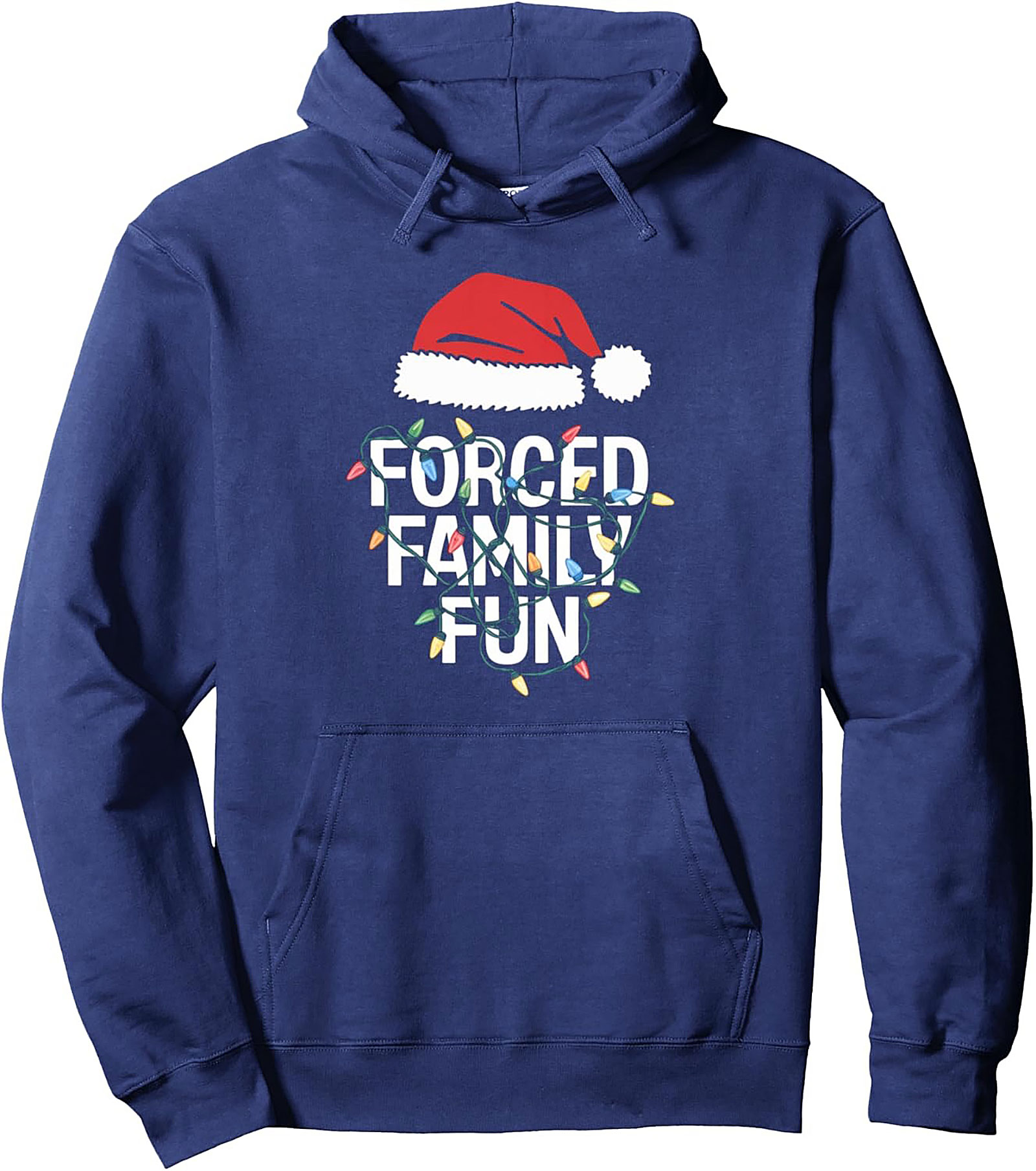 Forced Family Fun Graphic Hoodie Funny Christmas Pullover