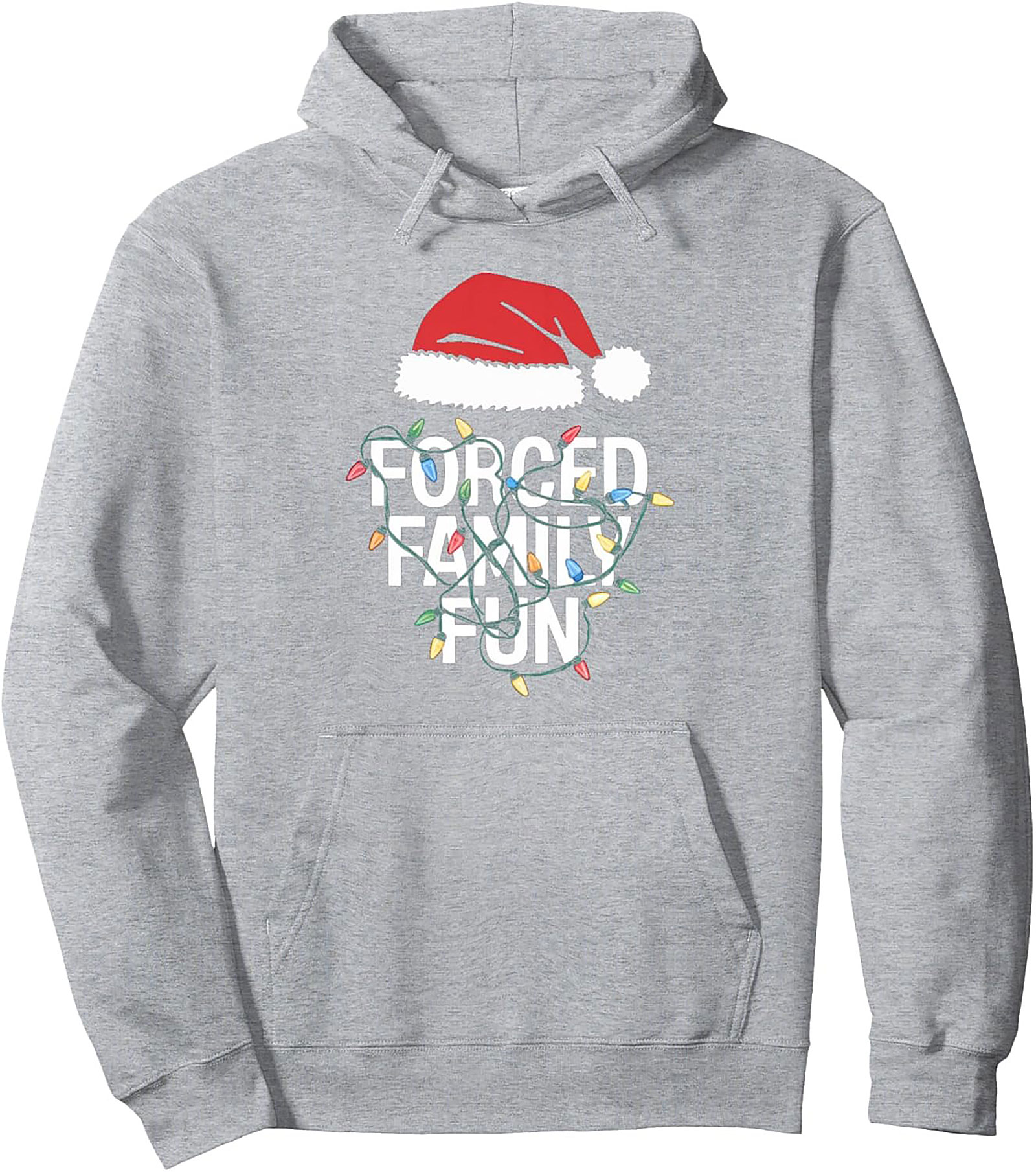Forced Family Fun Graphic Hoodie Funny Christmas Pullover