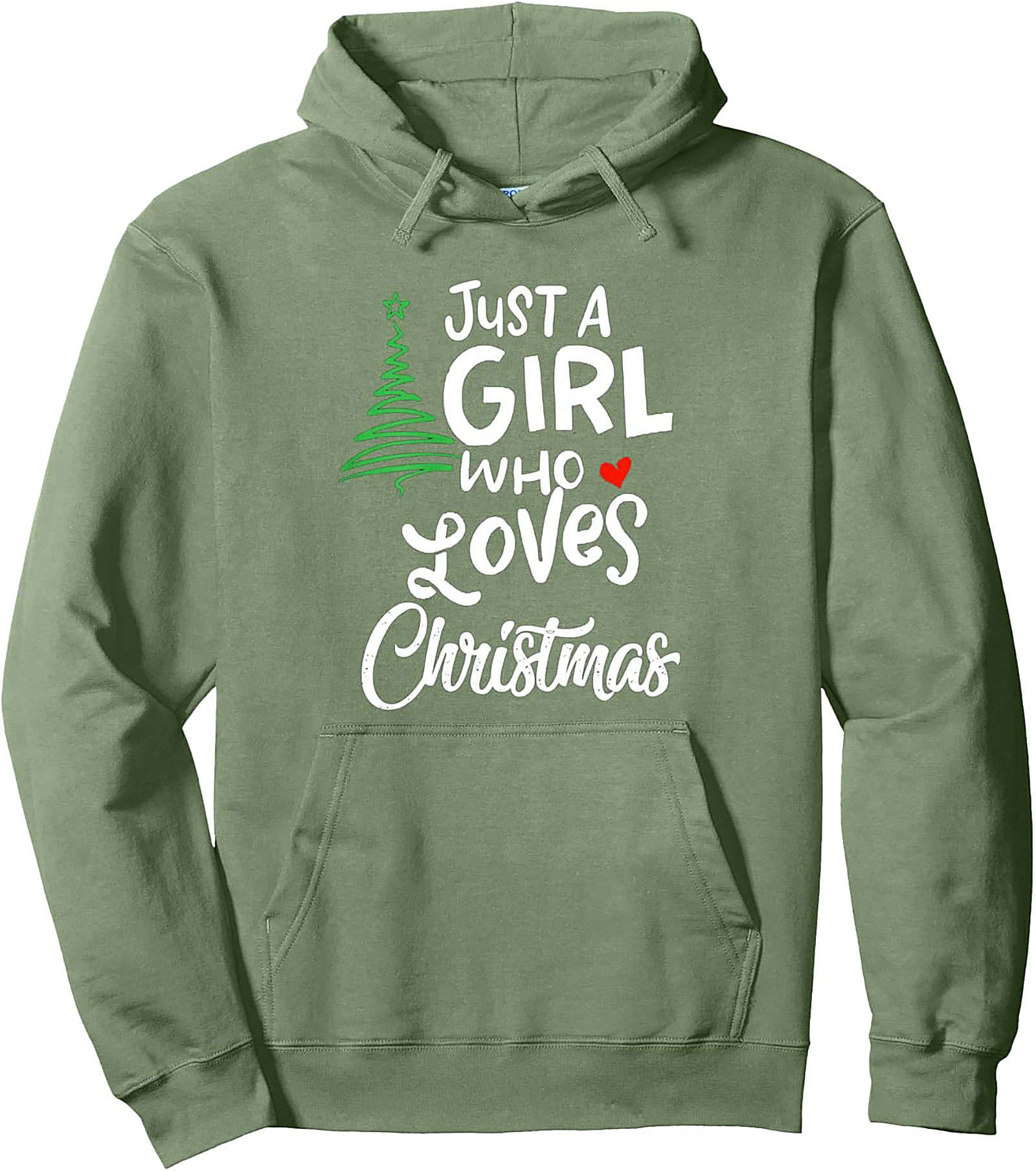 Just a Girl Who Loves Christmas Pullover Hoodie 