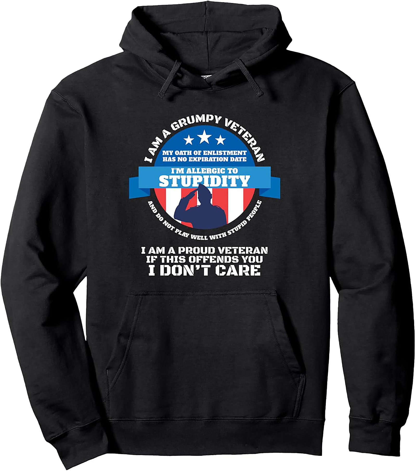 Grumpy Veteran Pullover Hoodie | Oath Has No Expiration