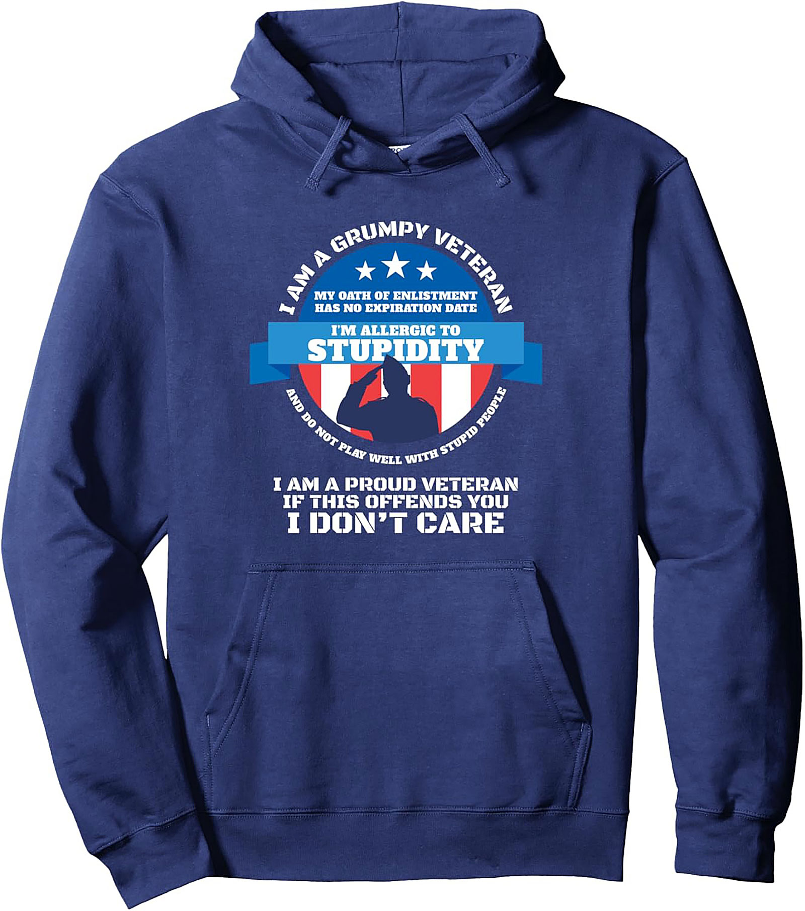 Grumpy Veteran Pullover Hoodie | Oath Has No Expiration