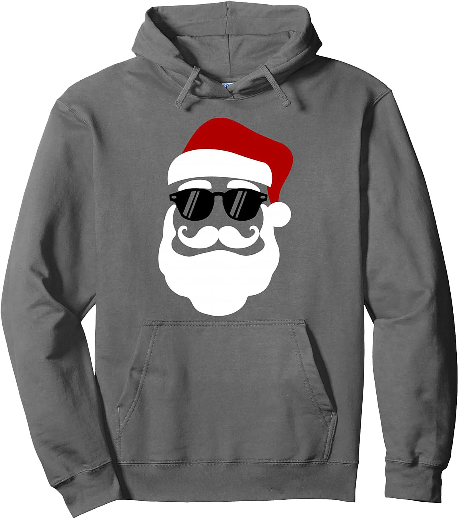 Cool Santa Pullover Hoodie Hipster Christmas Graphic