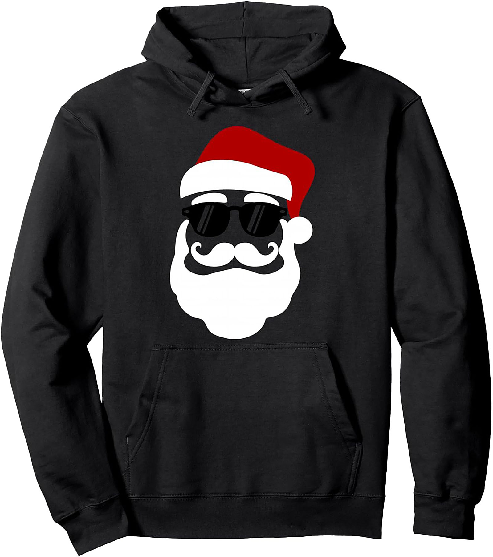 Cool Santa Pullover Hoodie Hipster Christmas Graphic