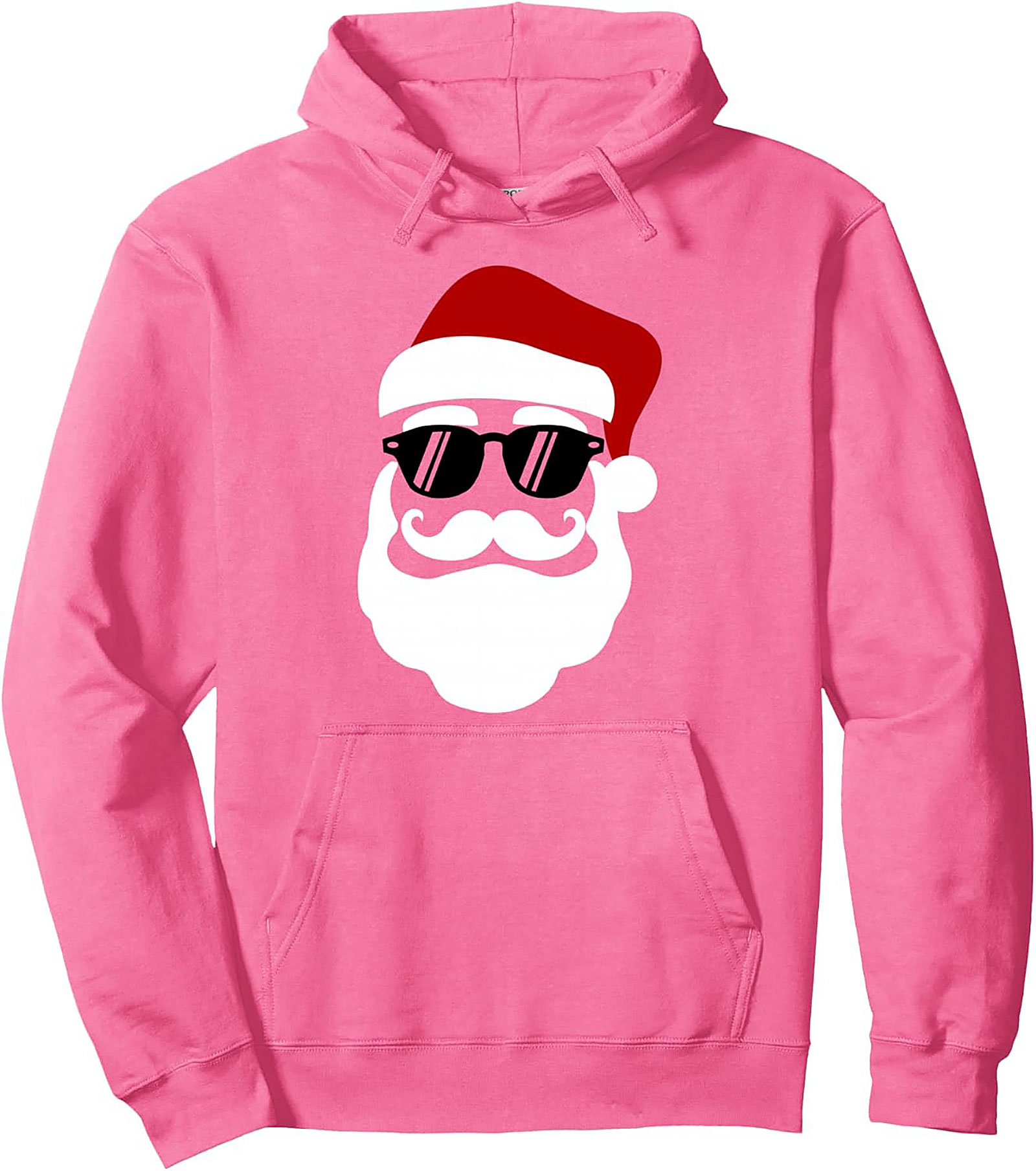 Cool Santa Pullover Hoodie Hipster Christmas Graphic