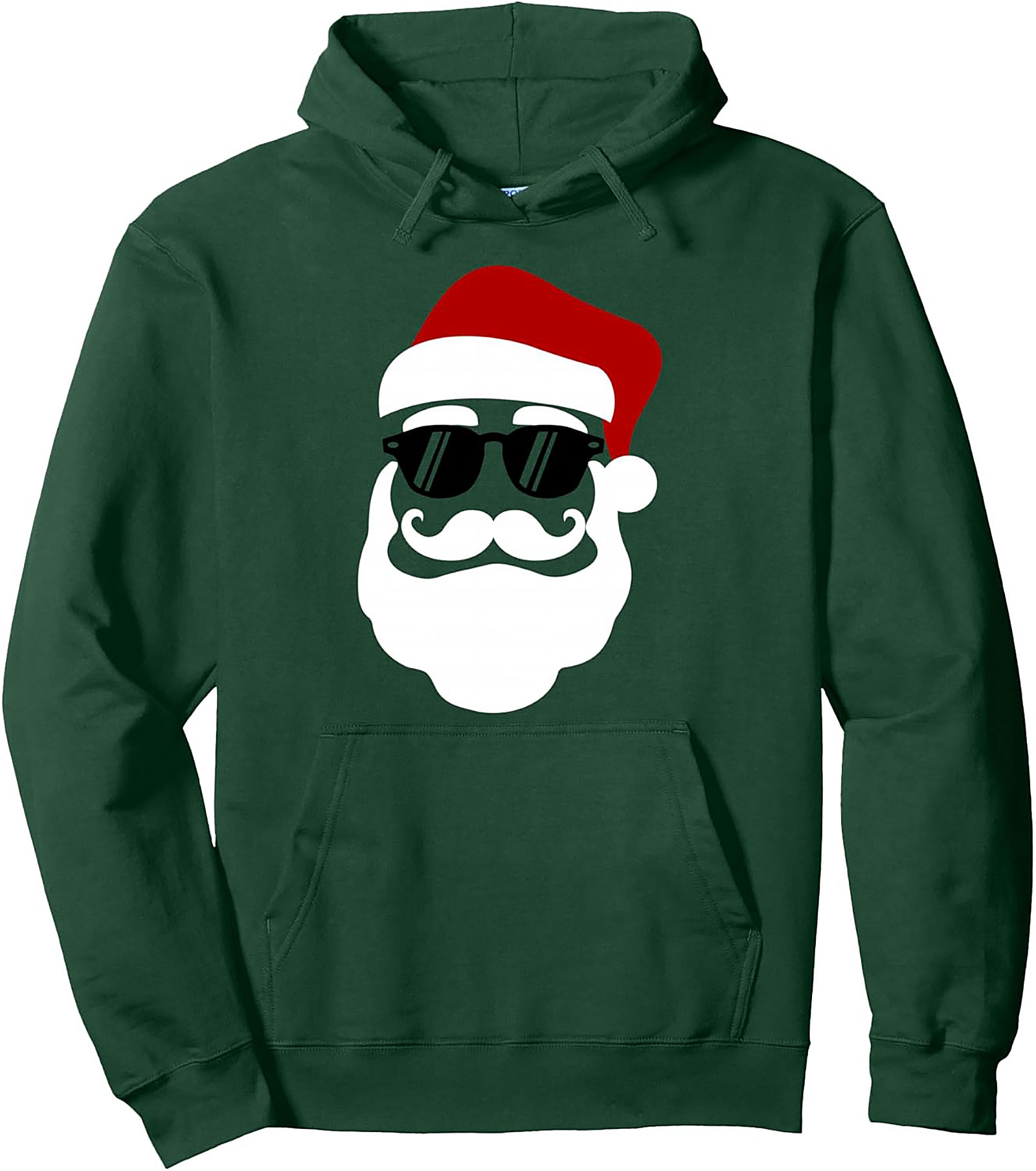 Cool Santa Pullover Hoodie Hipster Christmas Graphic