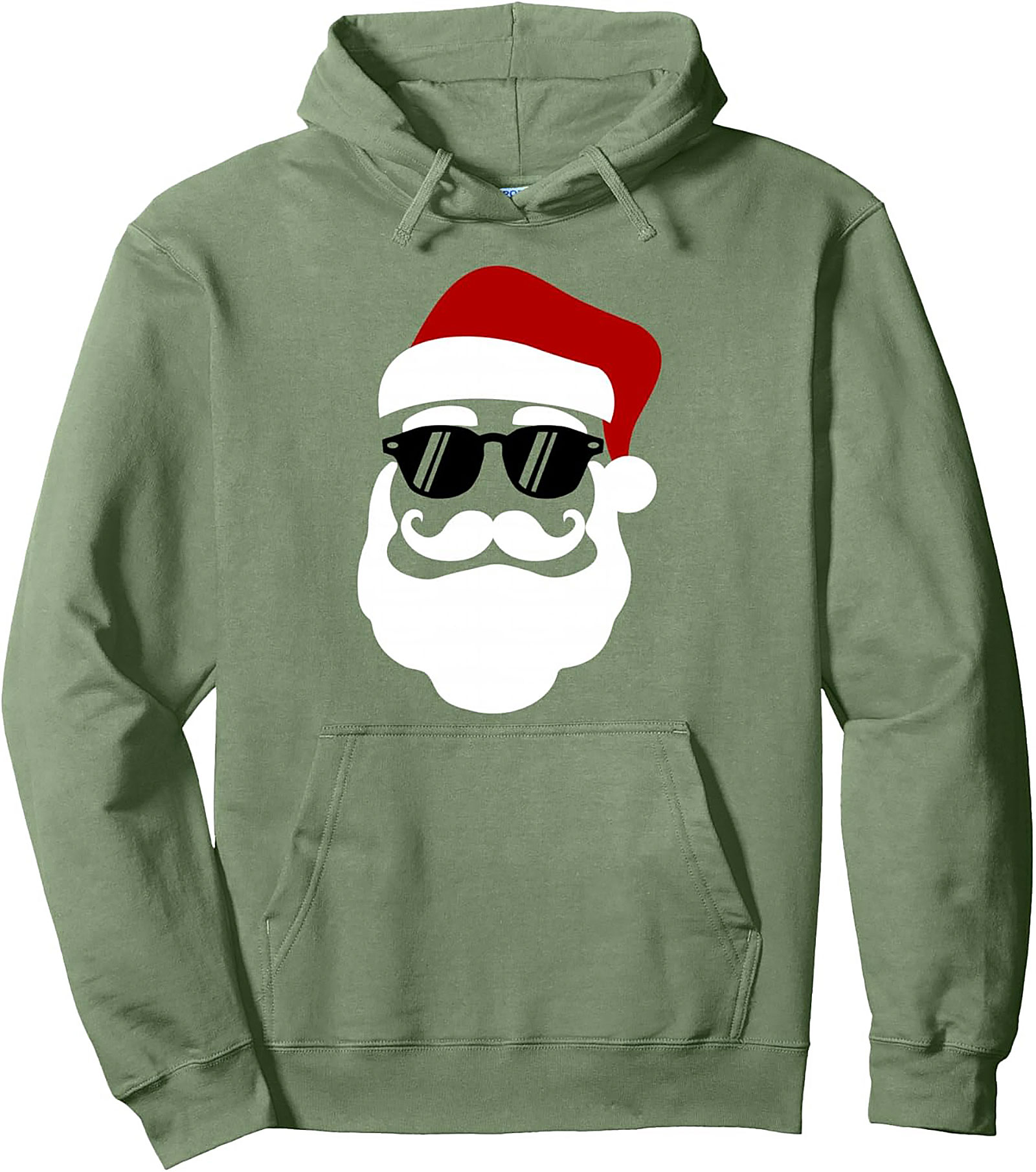Cool Santa Pullover Hoodie Hipster Christmas Graphic