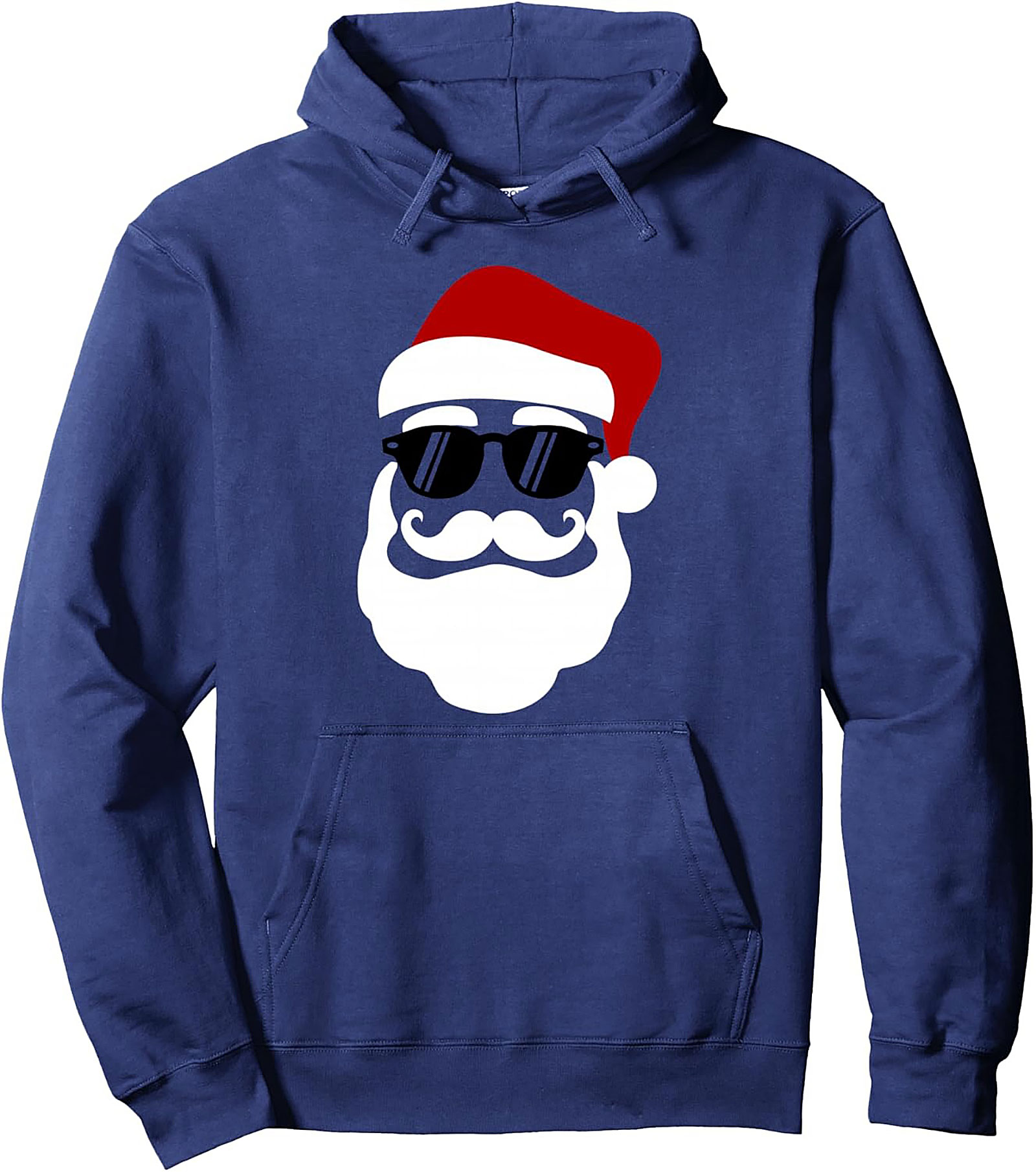 Cool Santa Pullover Hoodie Hipster Christmas Graphic