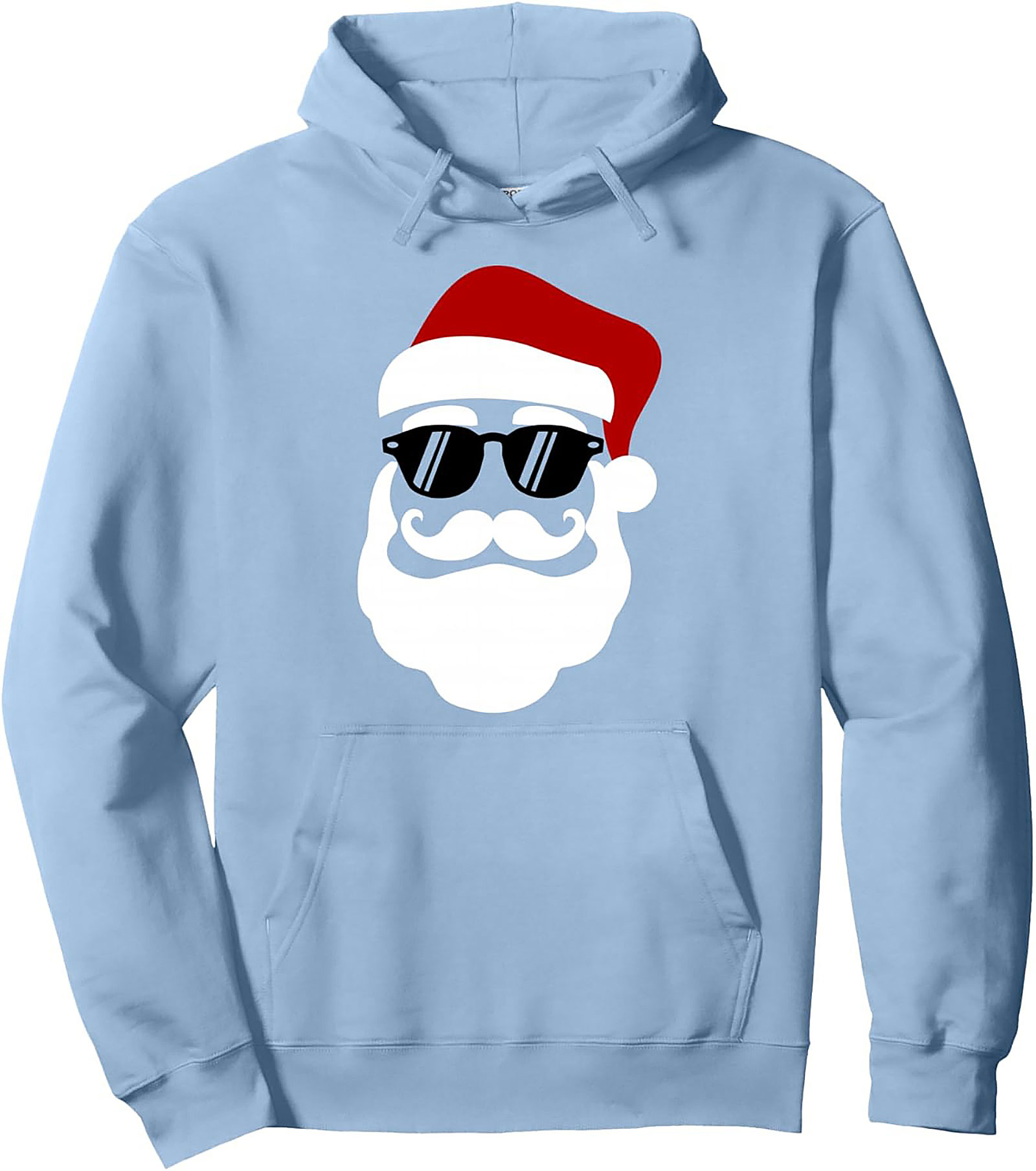Cool Santa Pullover Hoodie Hipster Christmas Graphic