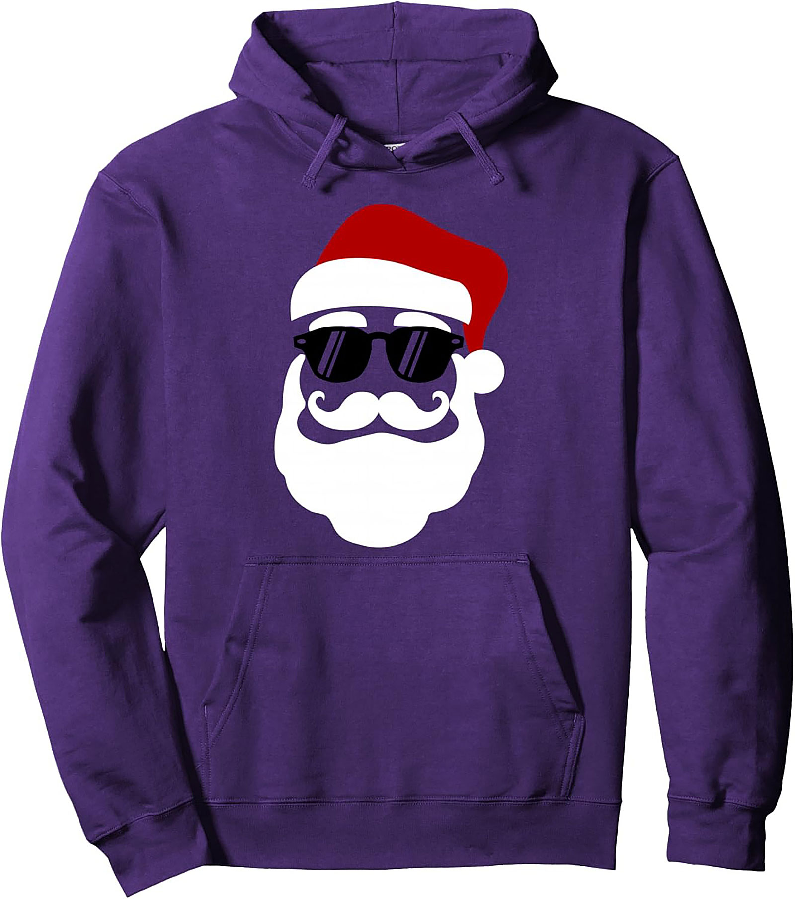 Cool Santa Pullover Hoodie Hipster Christmas Graphic
