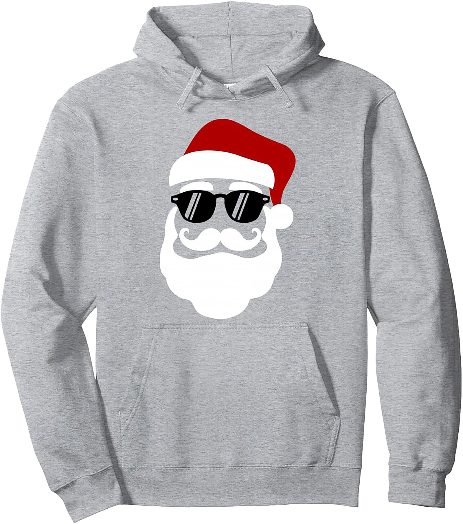 Cool Santa Pullover Hoodie Hipster Christmas Graphic