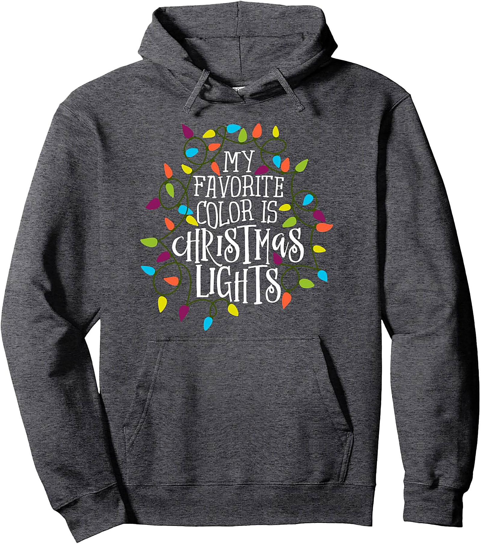 Cozy Christmas Lights Graphic Hoodie Festive Unisex Pullover