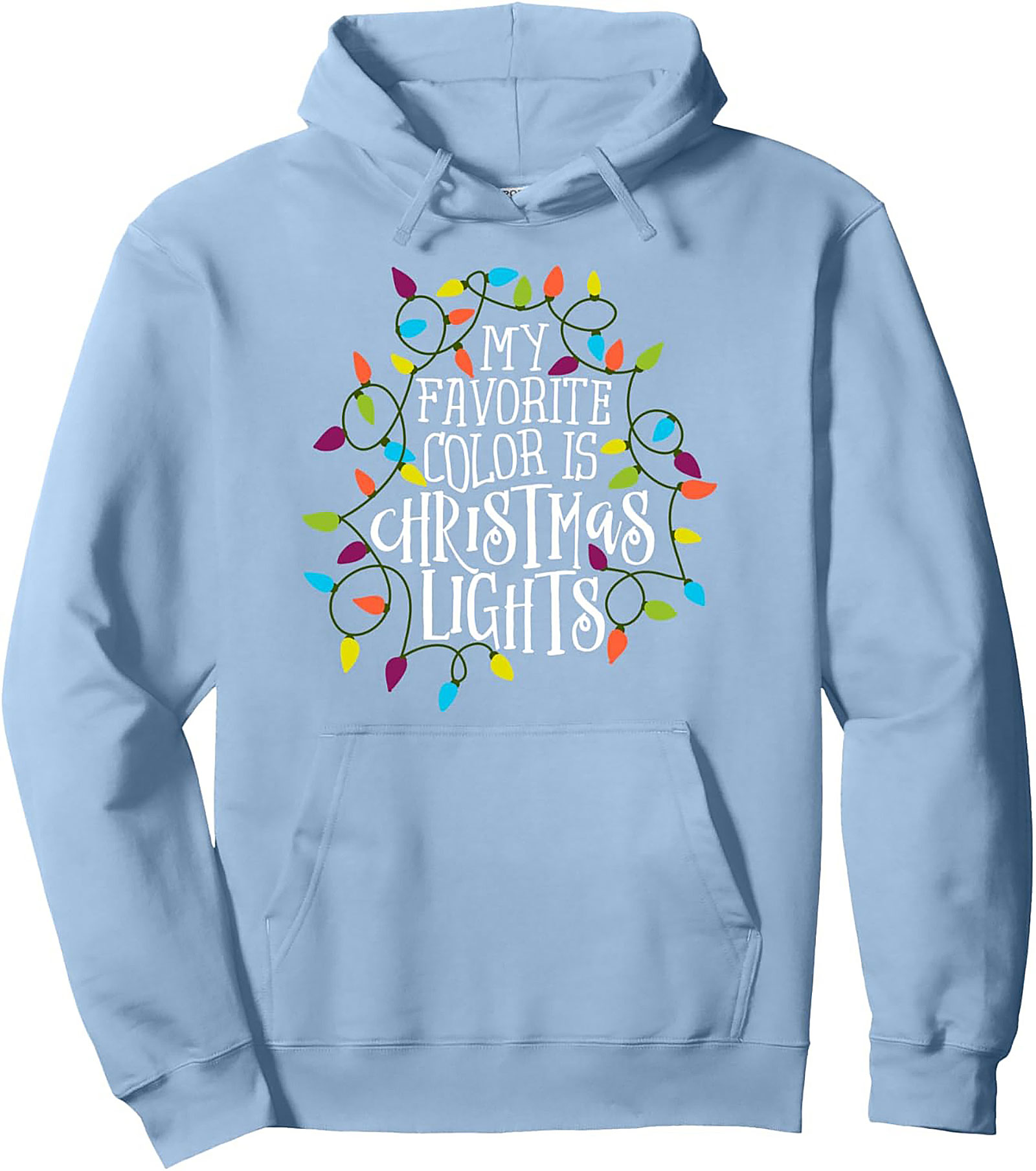 Cozy Christmas Lights Graphic Hoodie Festive Unisex Pullover
