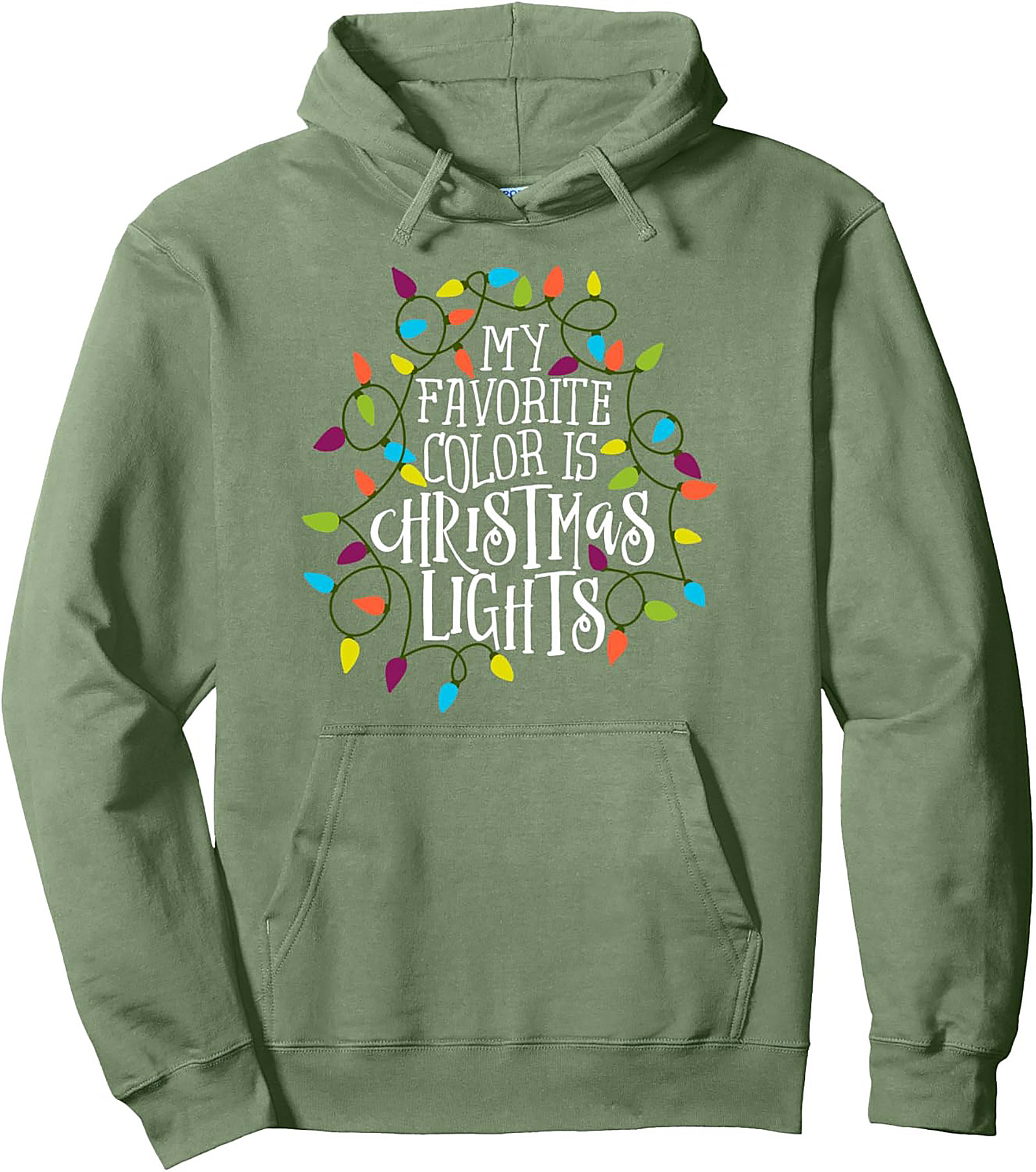 Cozy Christmas Lights Graphic Hoodie Festive Unisex Pullover
