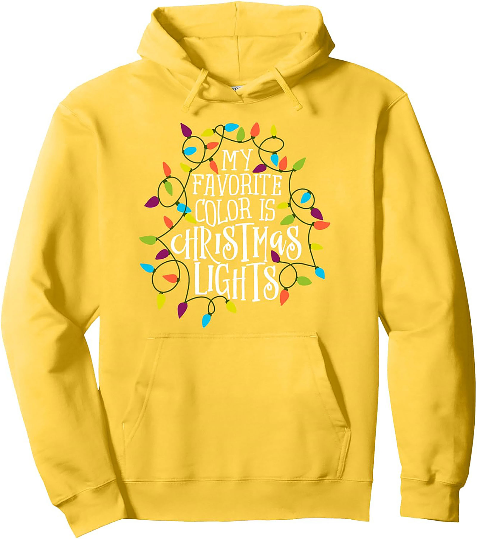 Cozy Christmas Lights Graphic Hoodie Festive Unisex Pullover