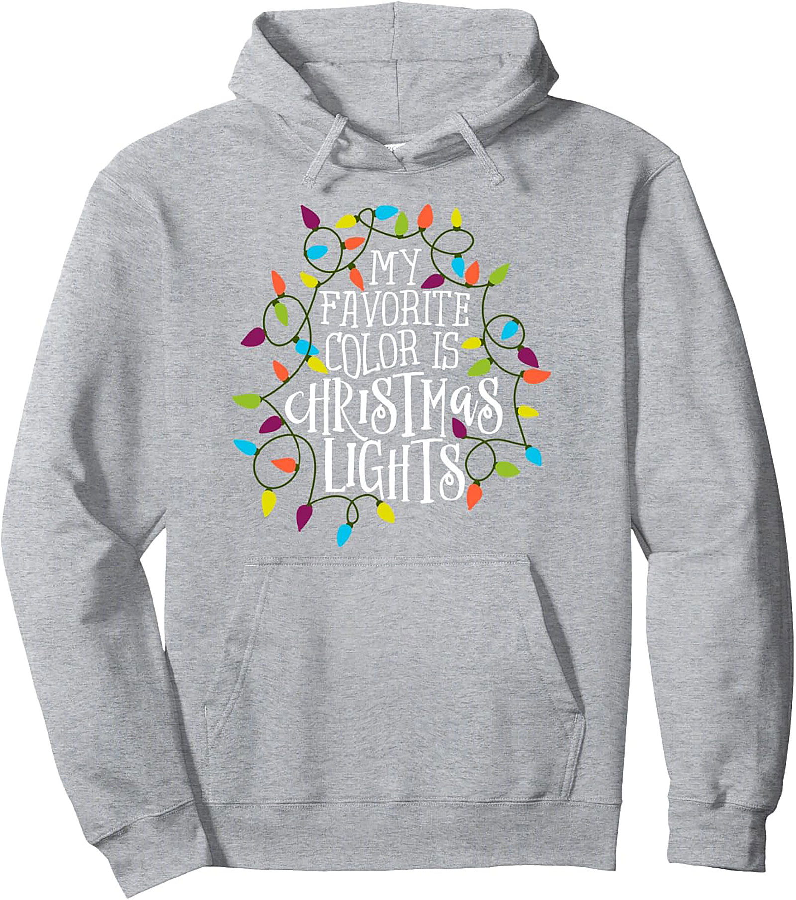 Cozy Christmas Lights Graphic Hoodie Festive Unisex Pullover