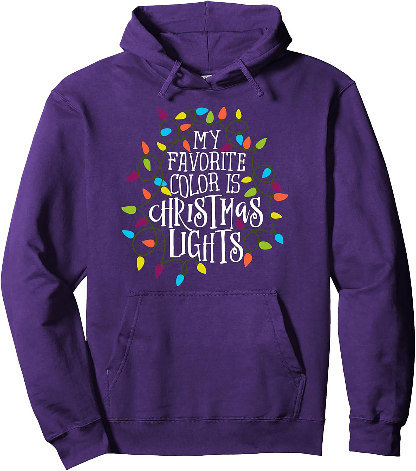 Cozy Christmas Lights Graphic Hoodie Festive Unisex Pullover