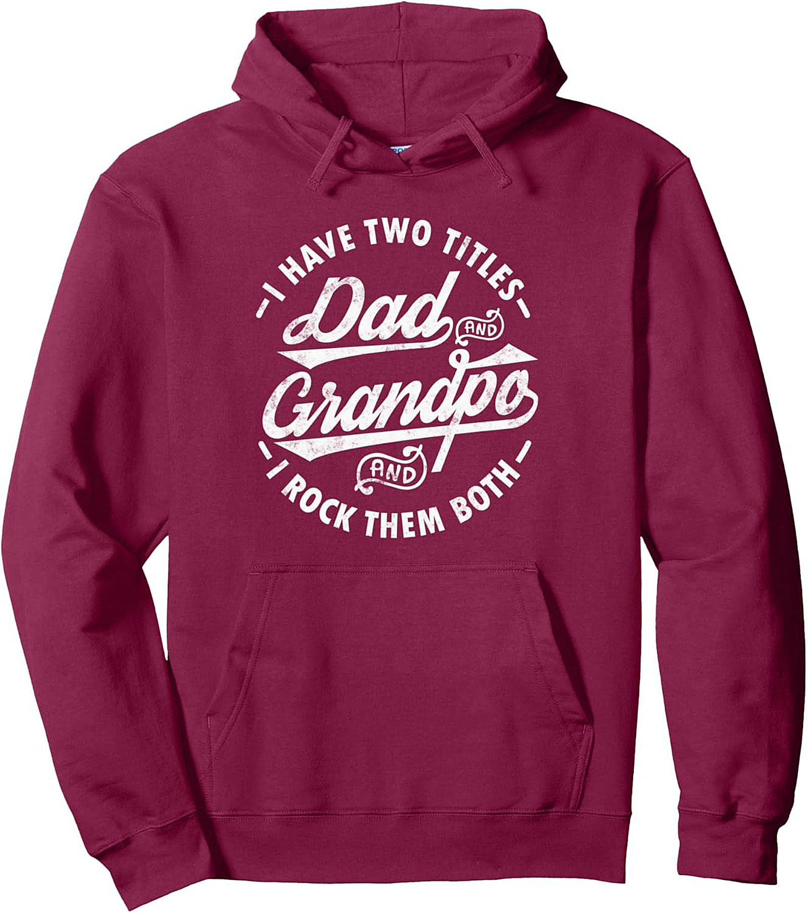 Proud Grandpa Dad Graphic Hoodie Two Titles Pullover