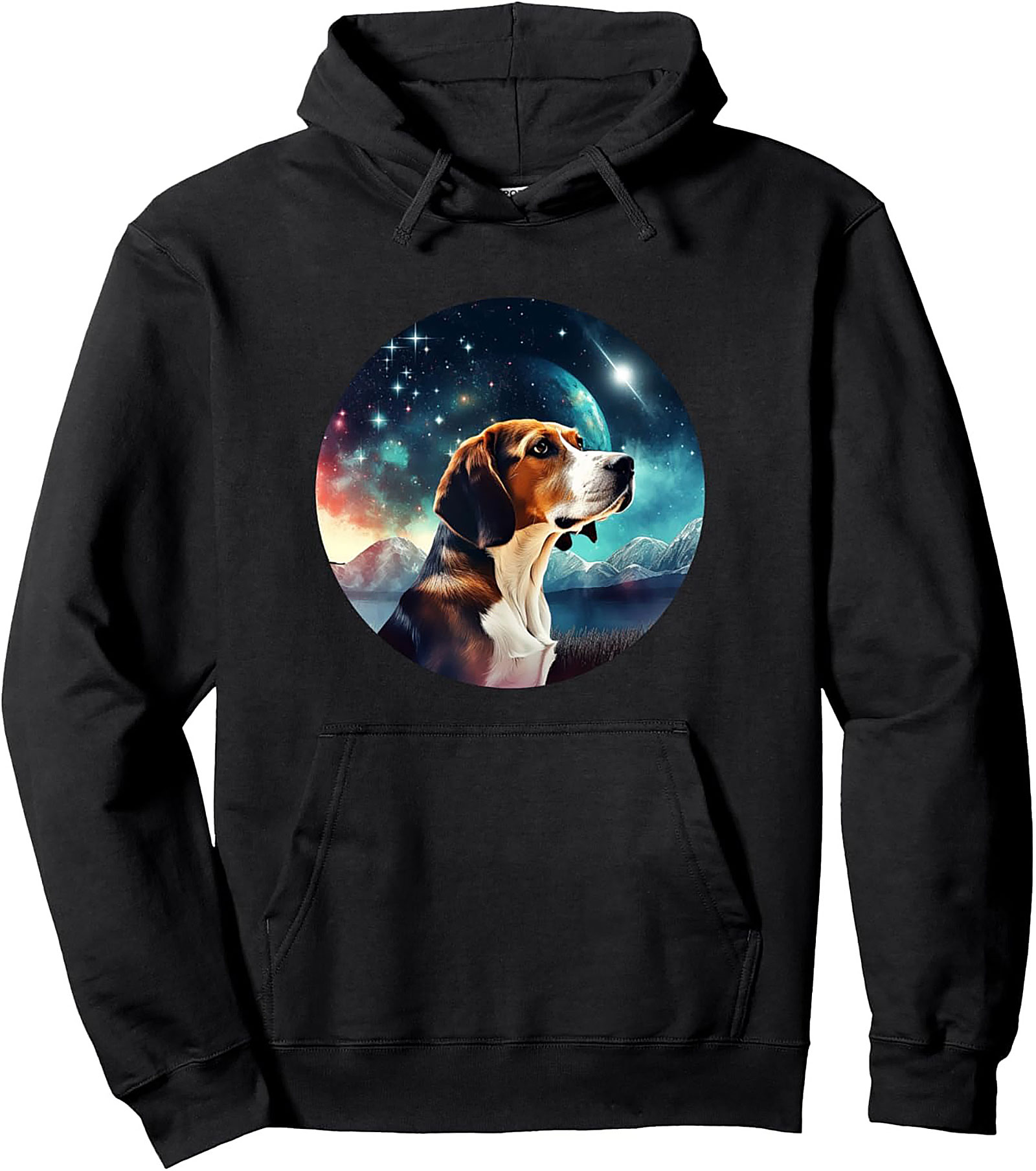 Cosmic Dreamer Galaxy Beagle Pullover Hoodie
