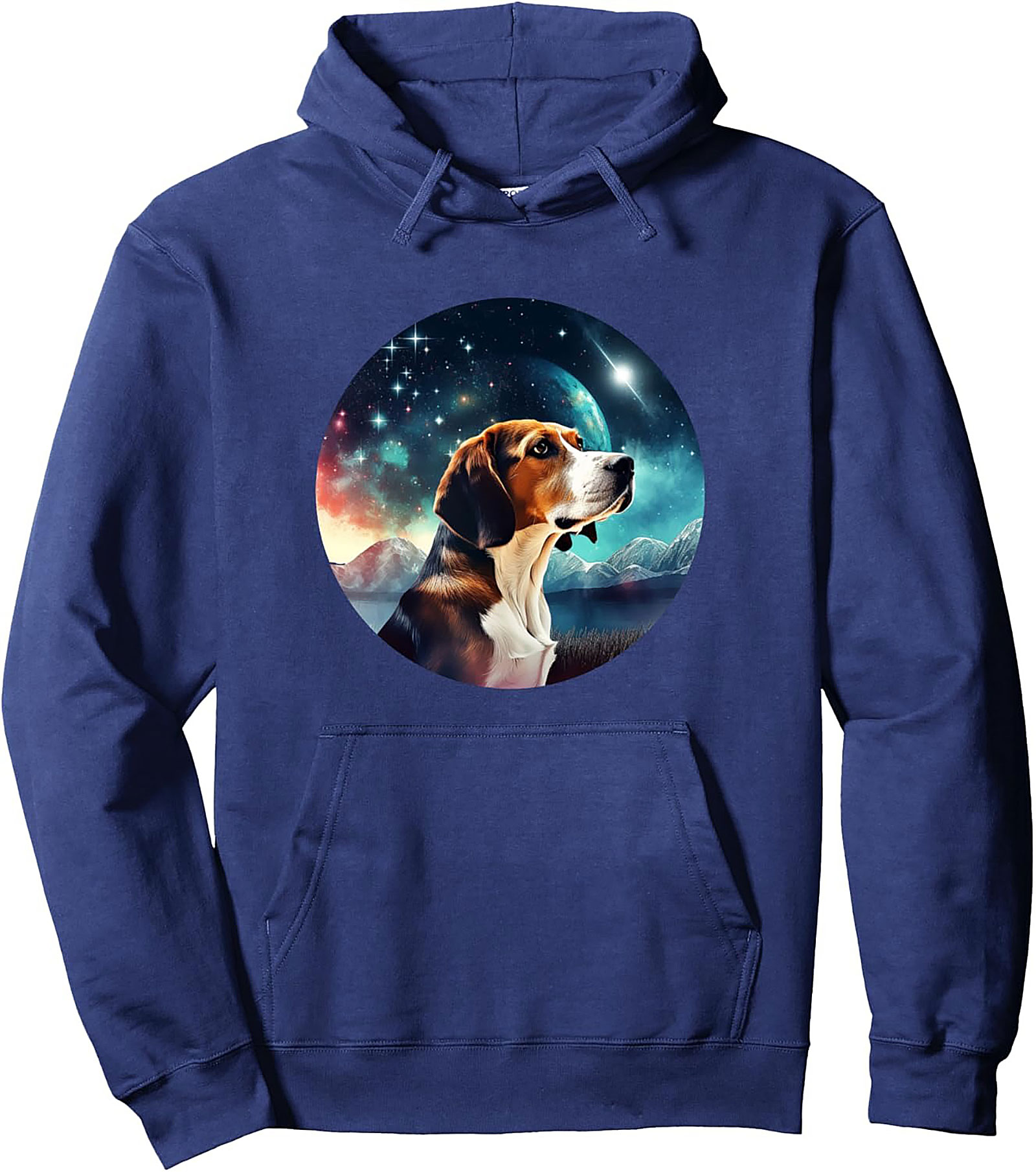 Cosmic Dreamer Galaxy Beagle Pullover Hoodie