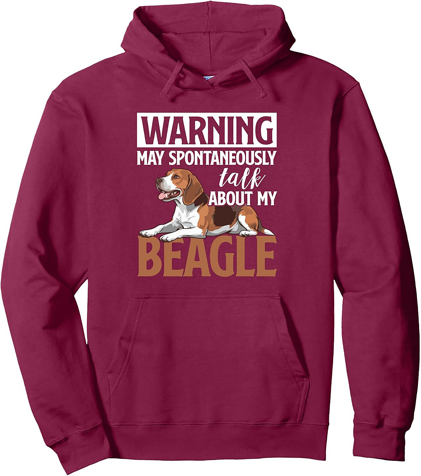 WARNING May Spontaneously Talk About My Beagle Pullover Hoodie