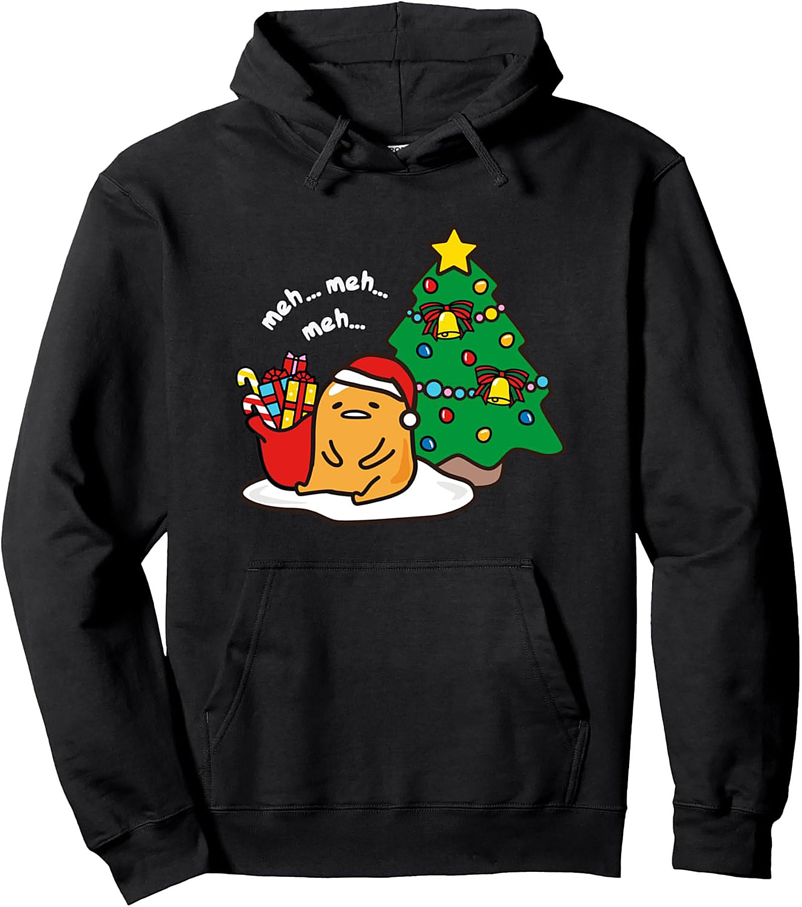 Gudetama Meh Lazy Christmas Pullover Hoodie
