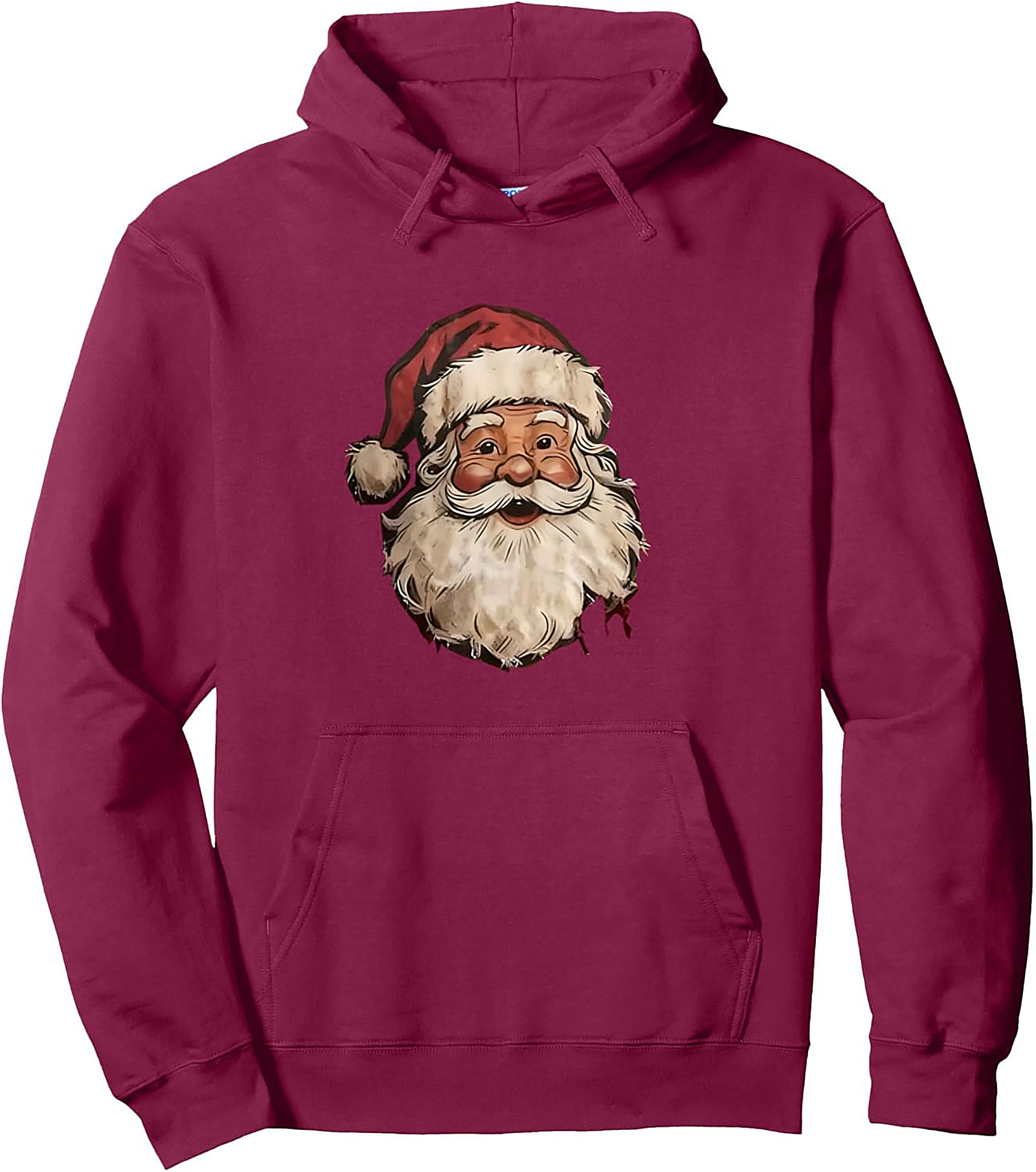 Vintage Santa Claus Pullover Hoodie Classic Christmas