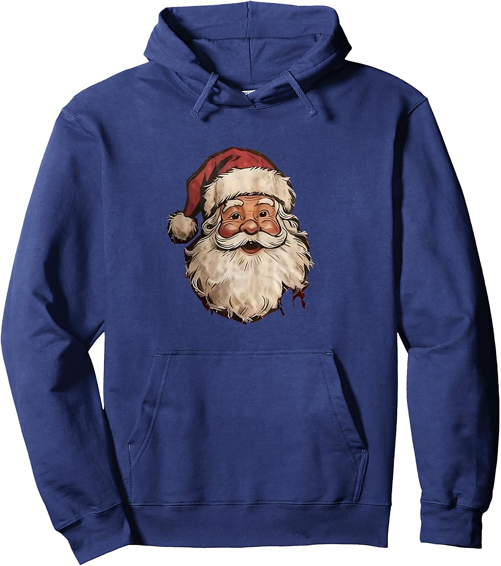 Vintage Santa Claus Pullover Hoodie Classic Christmas