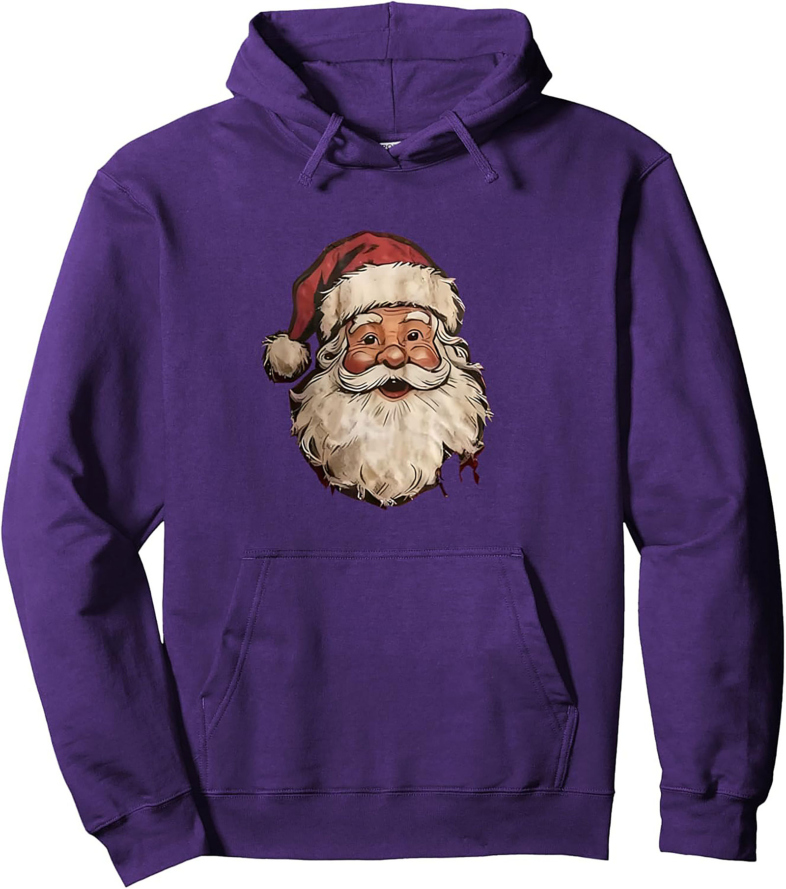 Vintage Santa Claus Pullover Hoodie Classic Christmas