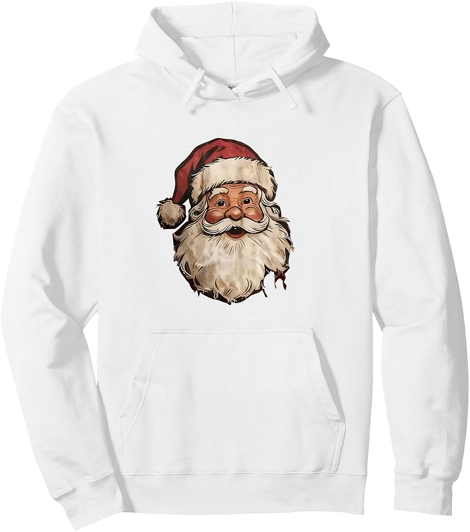 Vintage Santa Claus Pullover Hoodie Classic Christmas
