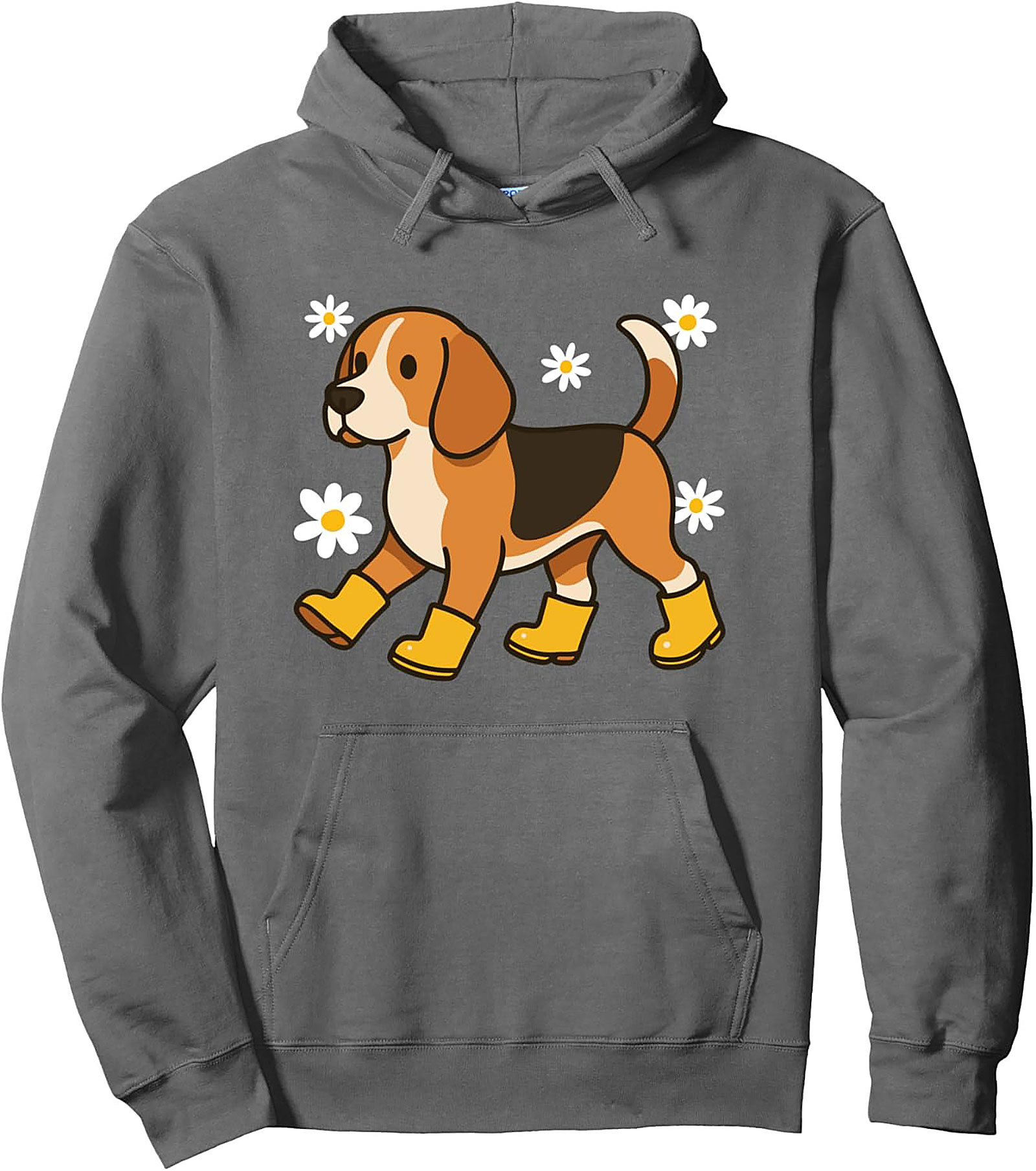 Cute Beagle Dog in Rain Boots Graphic Hoodie | Daisy Pet Pullover