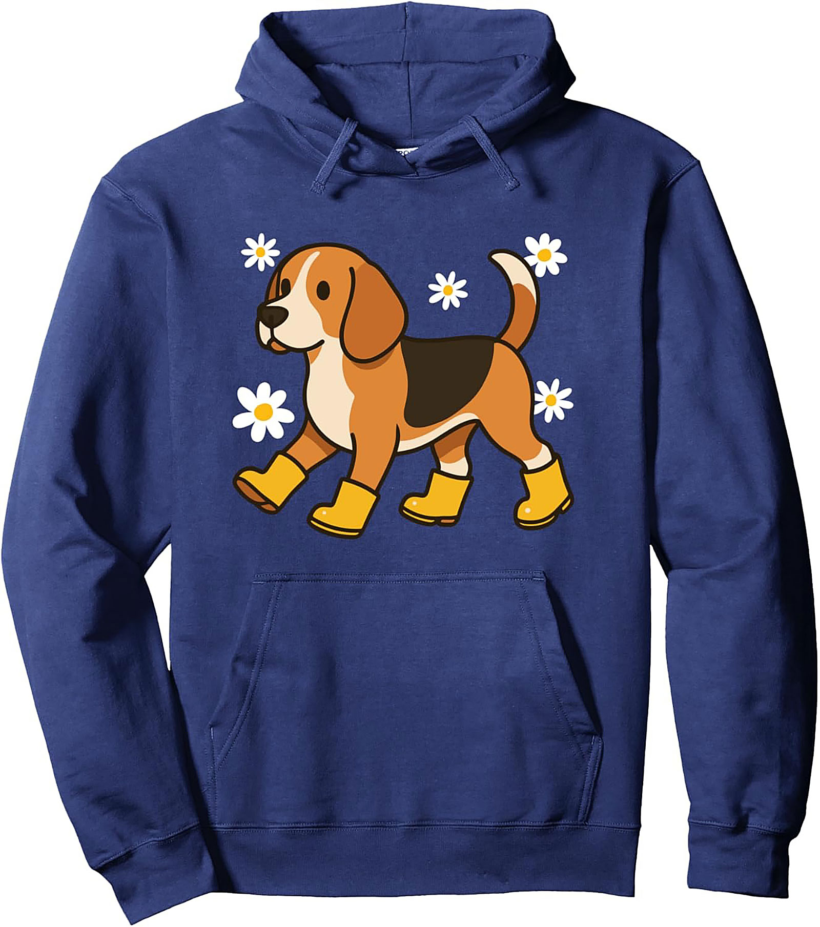 Cute Beagle Dog in Rain Boots Graphic Hoodie | Daisy Pet Pullover