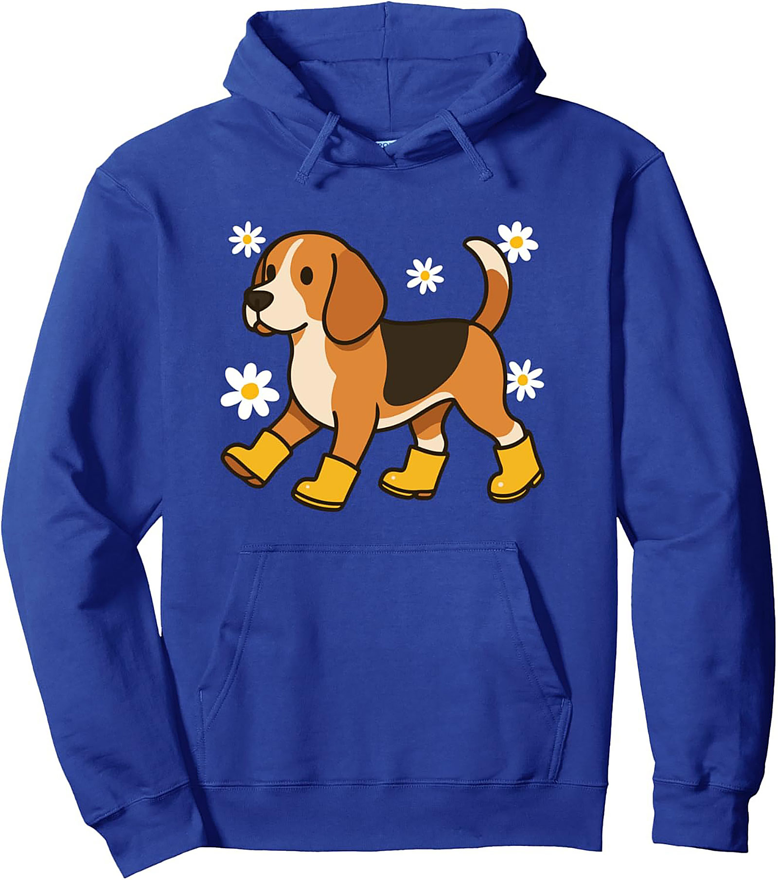 Cute Beagle Dog in Rain Boots Graphic Hoodie | Daisy Pet Pullover