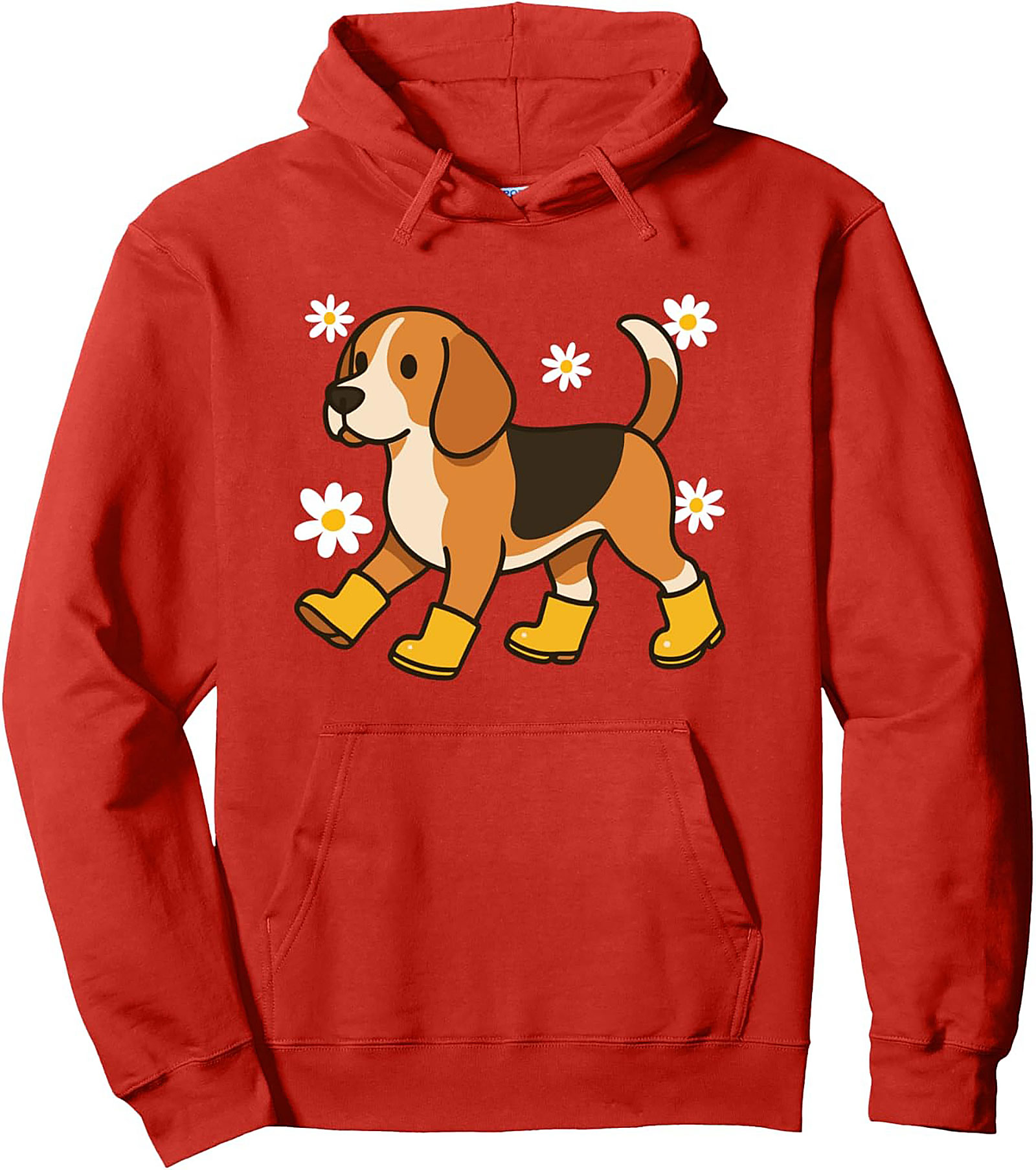 Cute Beagle Dog in Rain Boots Graphic Hoodie | Daisy Pet Pullover